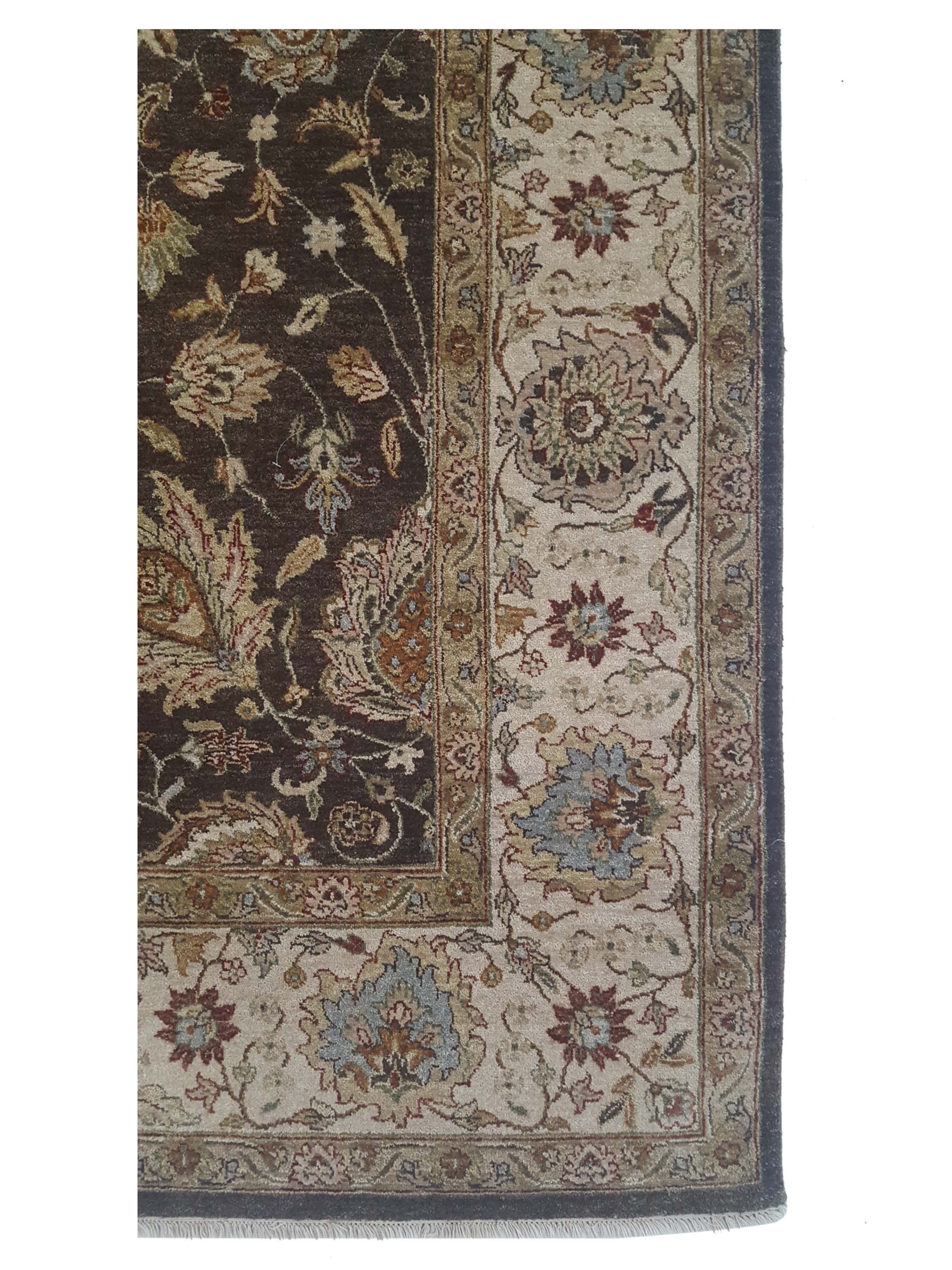 Agra Hand Knotted Brown 6x9 - Image 5 of 6