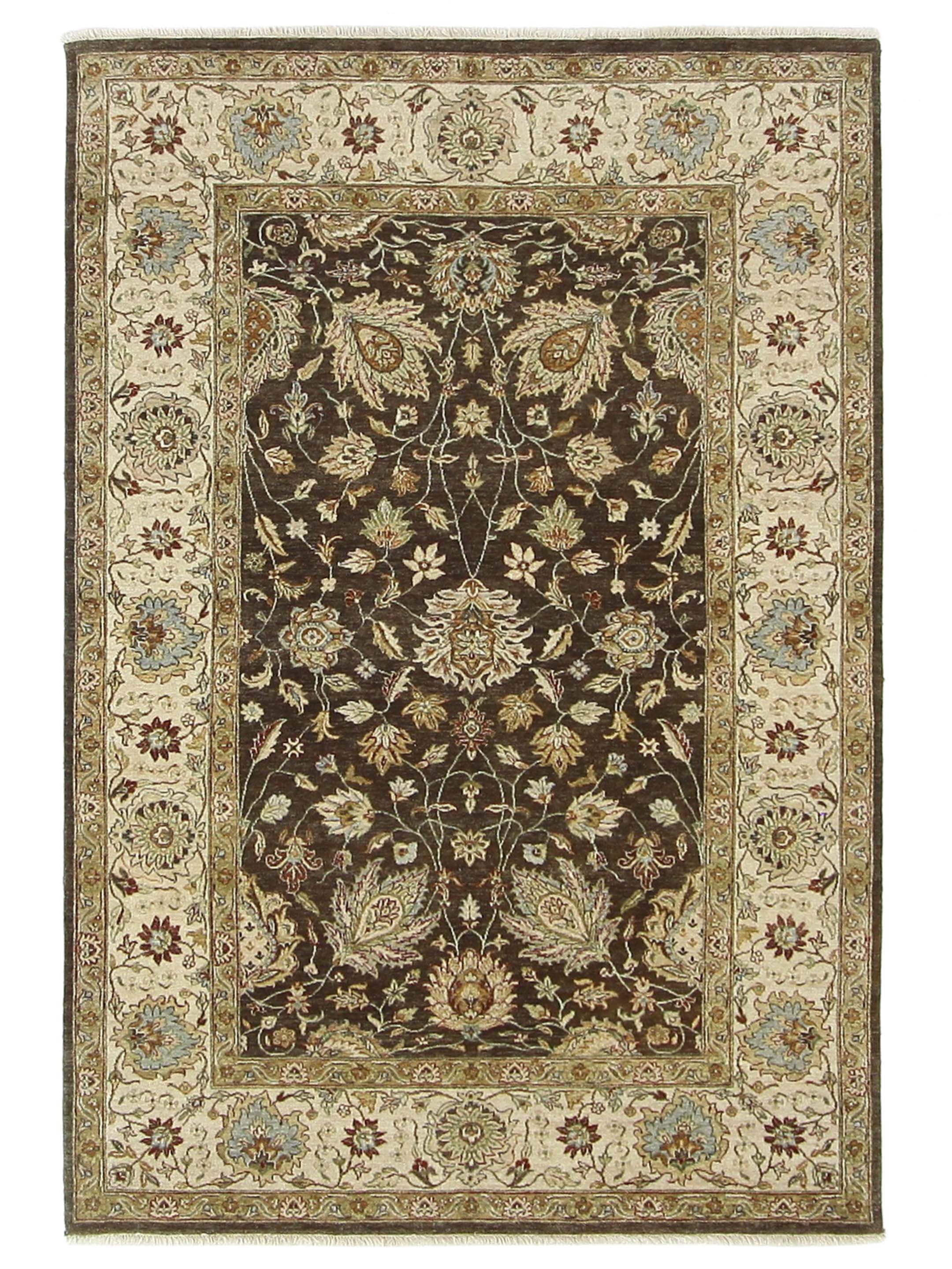 Agra Hand Knotted Brown 6x9