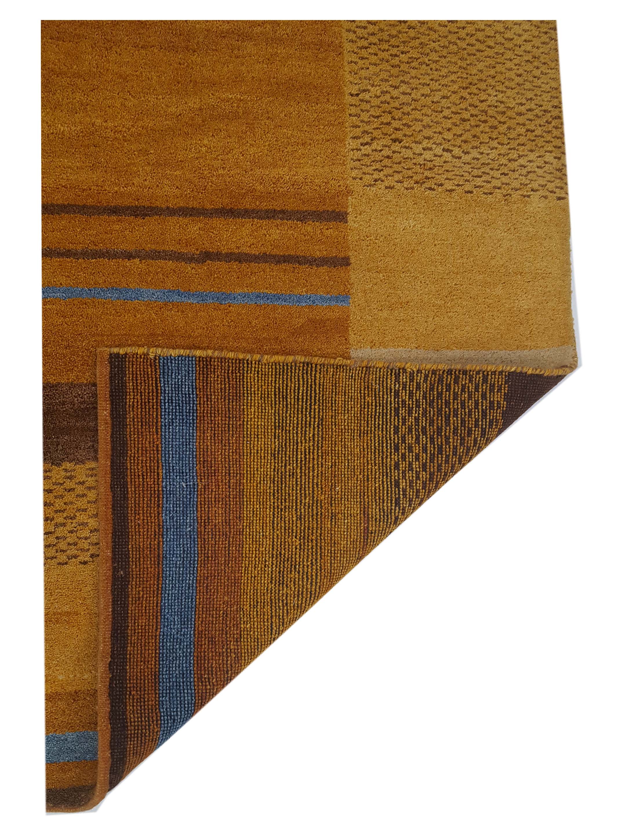 Gabbeh-In Hand Knotted Mustard 8x10 - Image 3 of 6