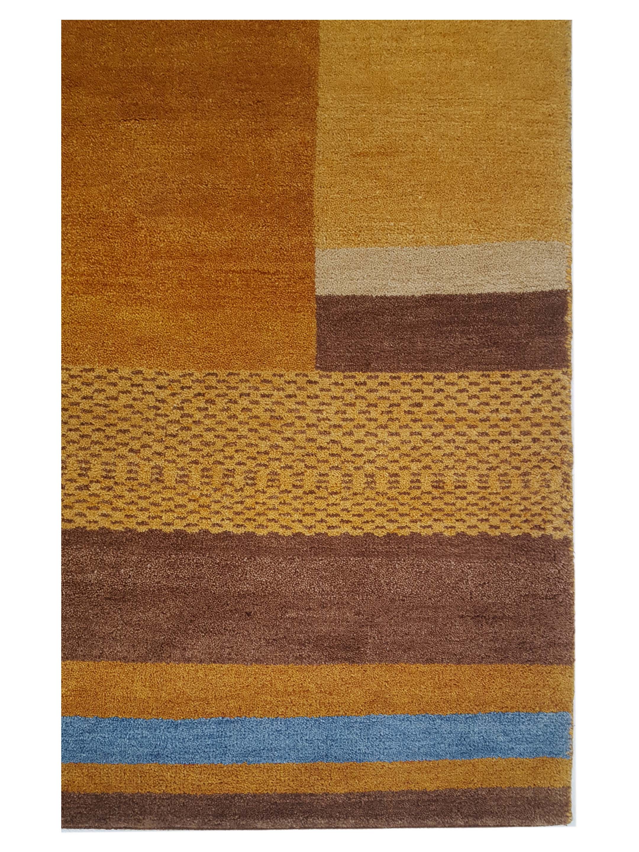 Gabbeh-In Hand Knotted Mustard 8x10 - Image 4 of 6