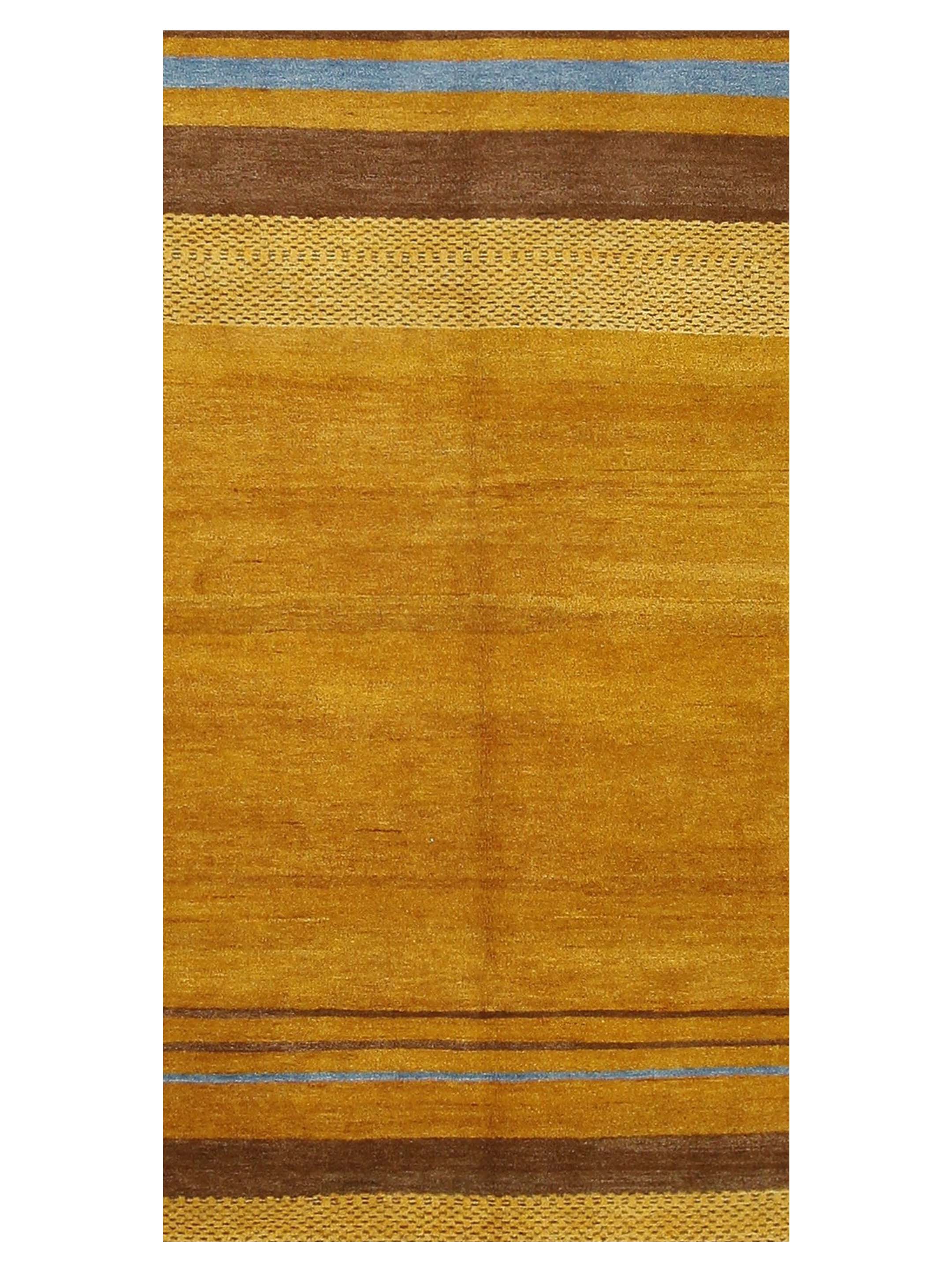Gabbeh-In Hand Knotted Mustard 8x10 - Image 5 of 6