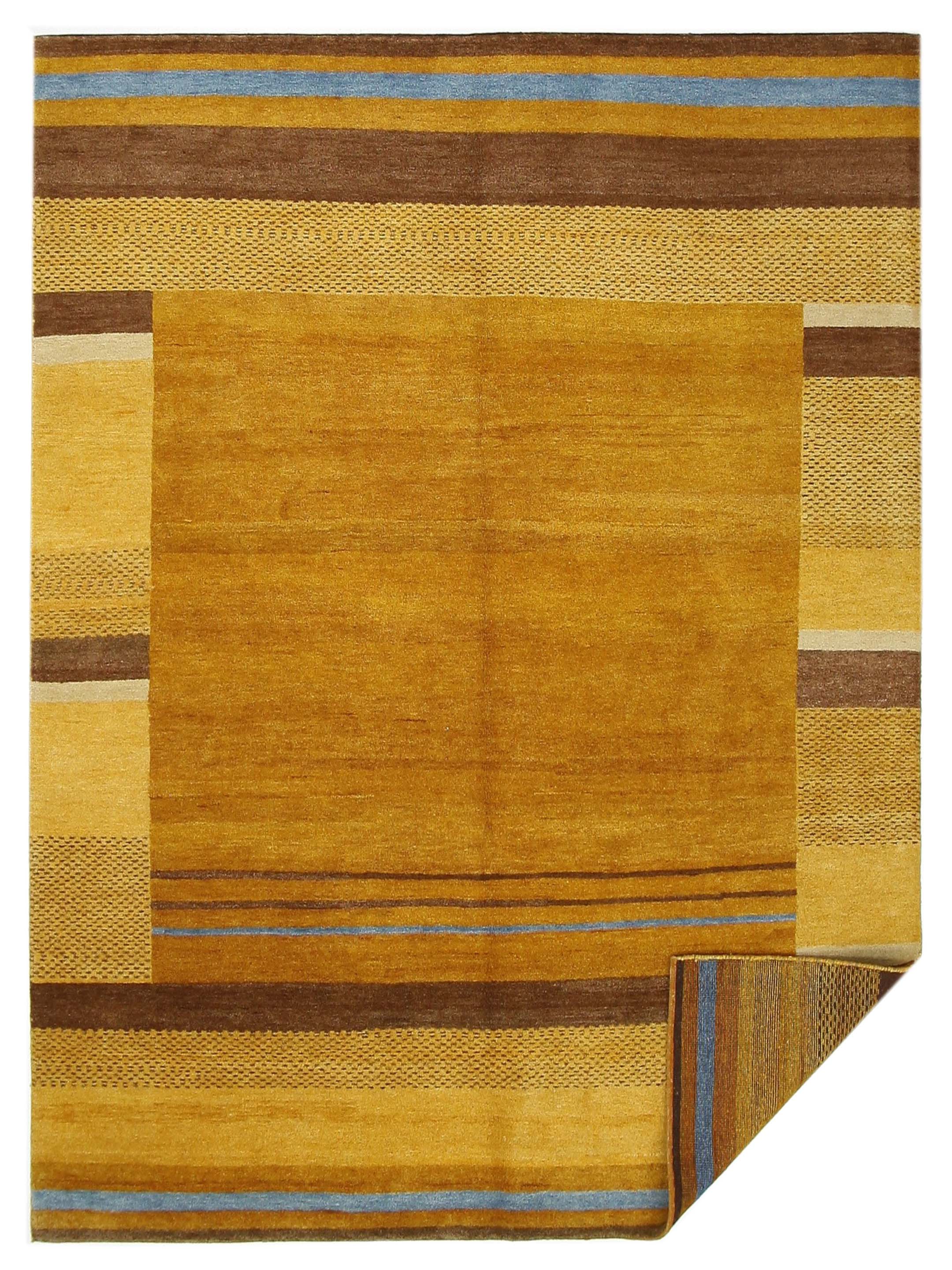 Gabbeh-In Hand Knotted Mustard 8x10 - Image 6 of 6