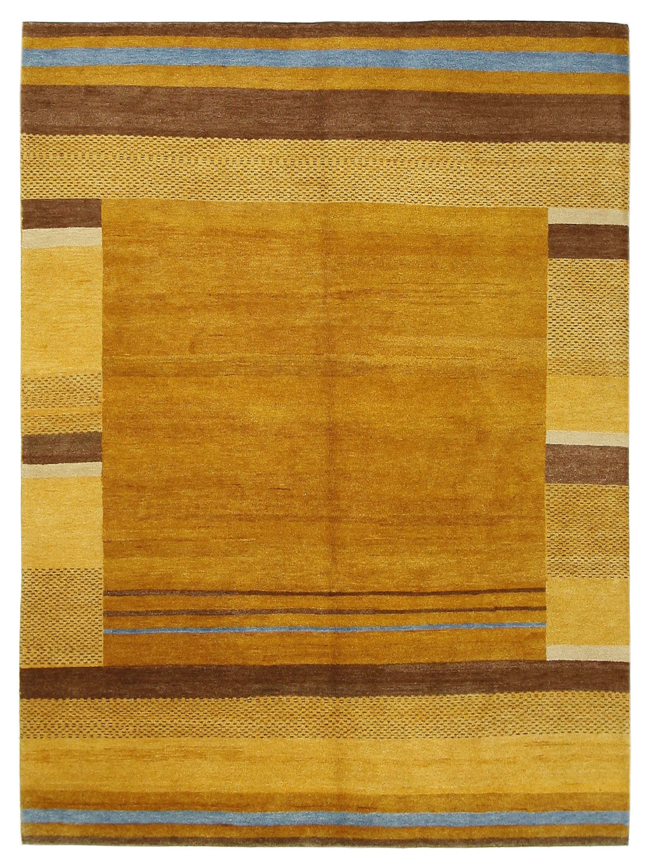 Gabbeh-In Hand Knotted Mustard 8x10