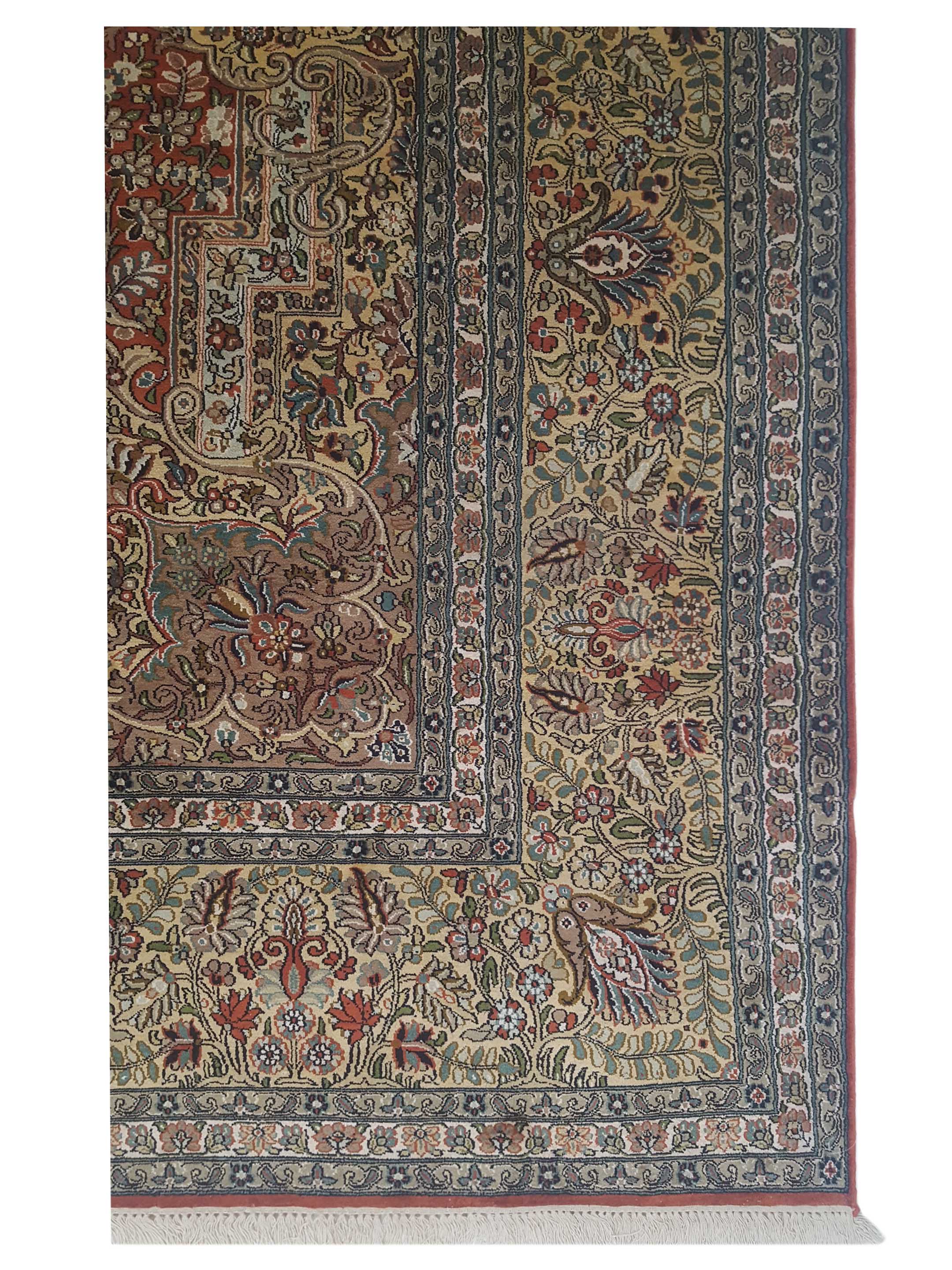 Kashmir Silk Hand Knotted Rust 8x11 - Image 3 of 7