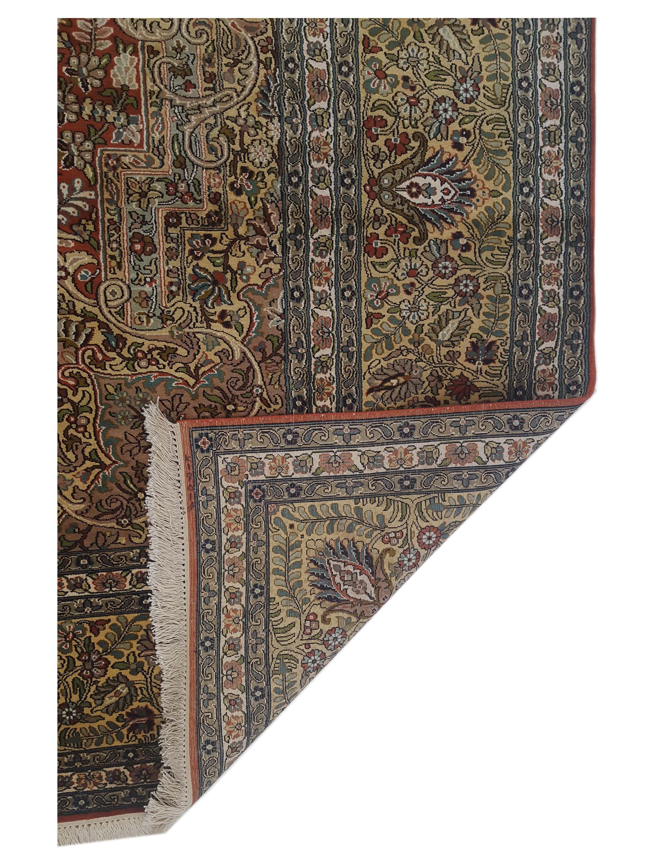 Kashmir Silk Hand Knotted Rust 8x11 - Image 6 of 7