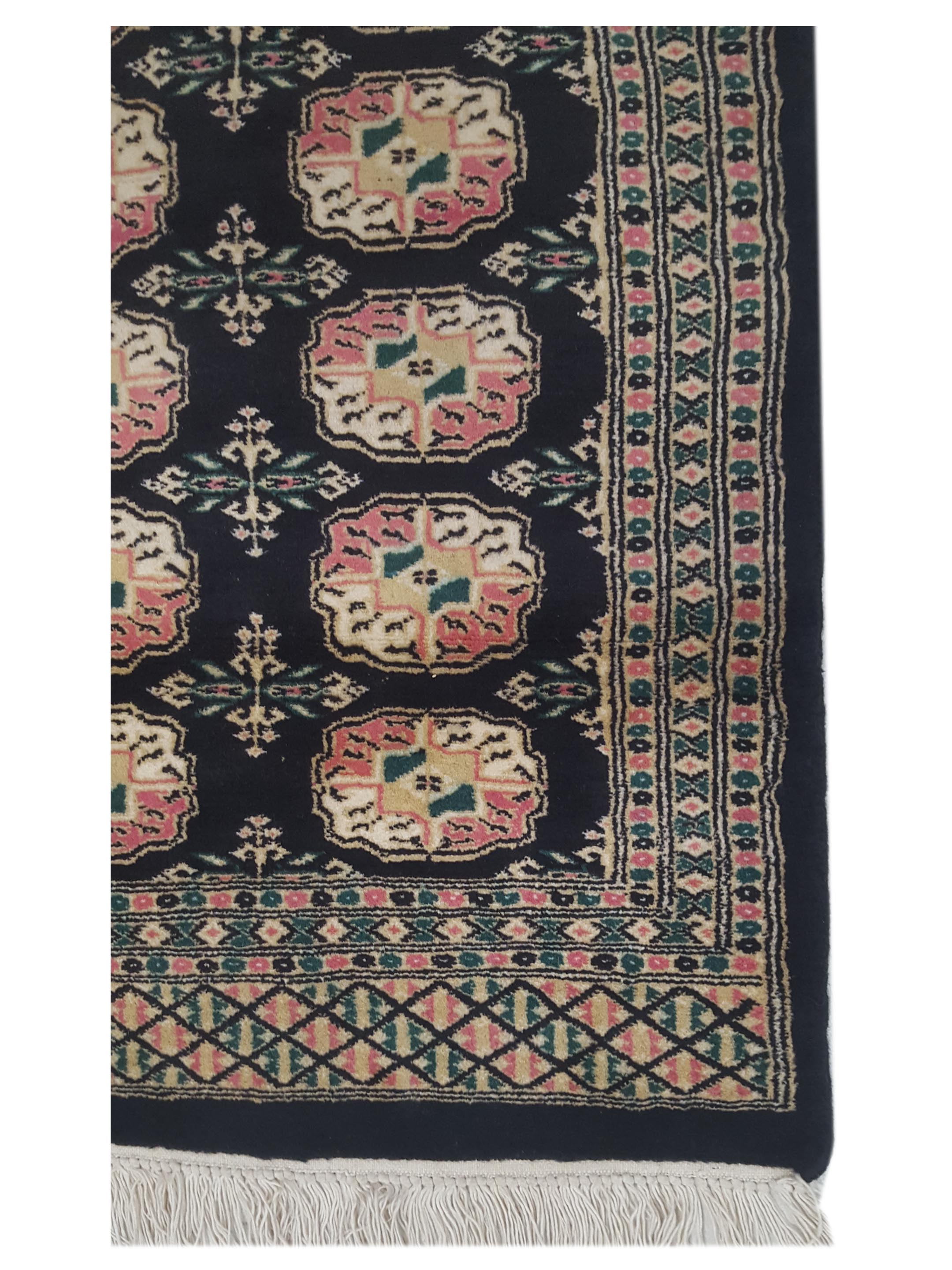 Bokhara Hand Knotted Black 2x4 - Image 2 of 5