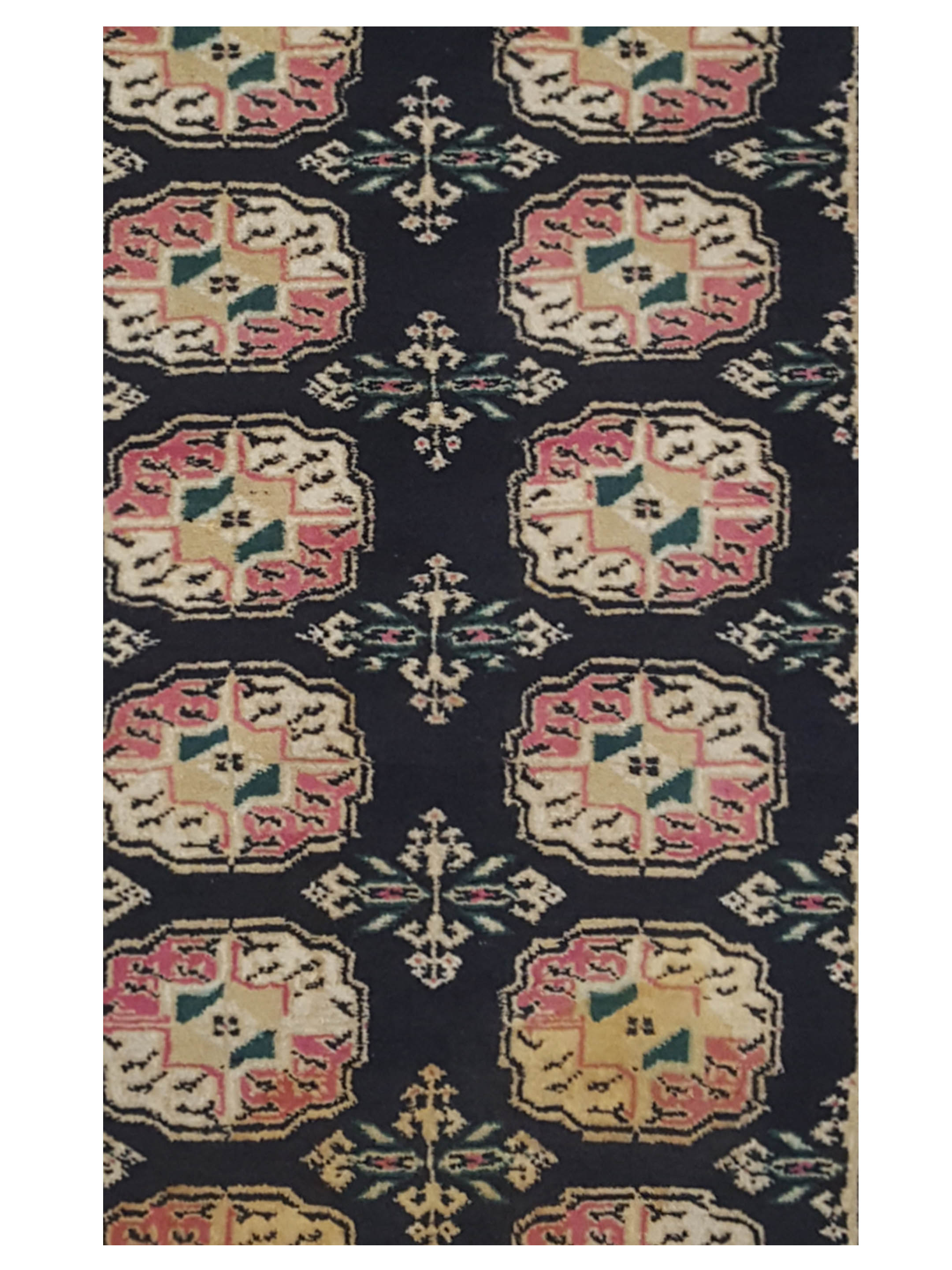 Bokhara Hand Knotted Black 2x4 - Image 3 of 5
