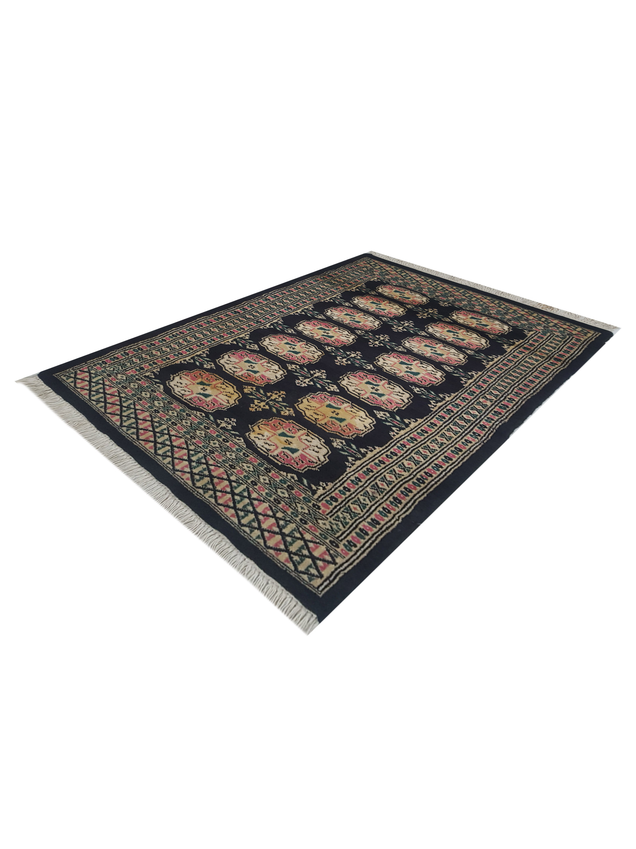 Bokhara Hand Knotted Black 2x4 - Image 4 of 5
