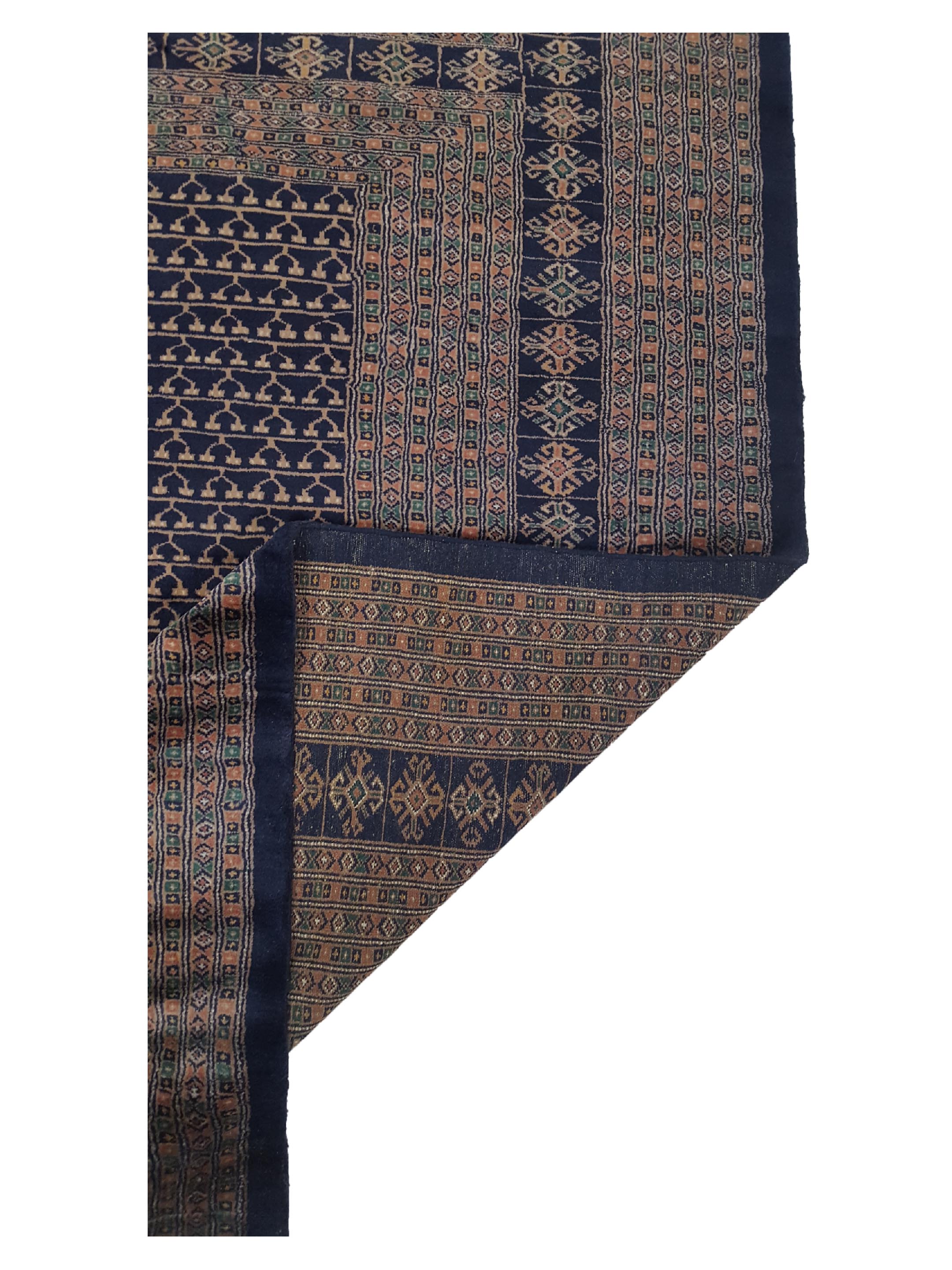 Bokhara Hand Knotted Navy 10x14 - Image 3 of 6