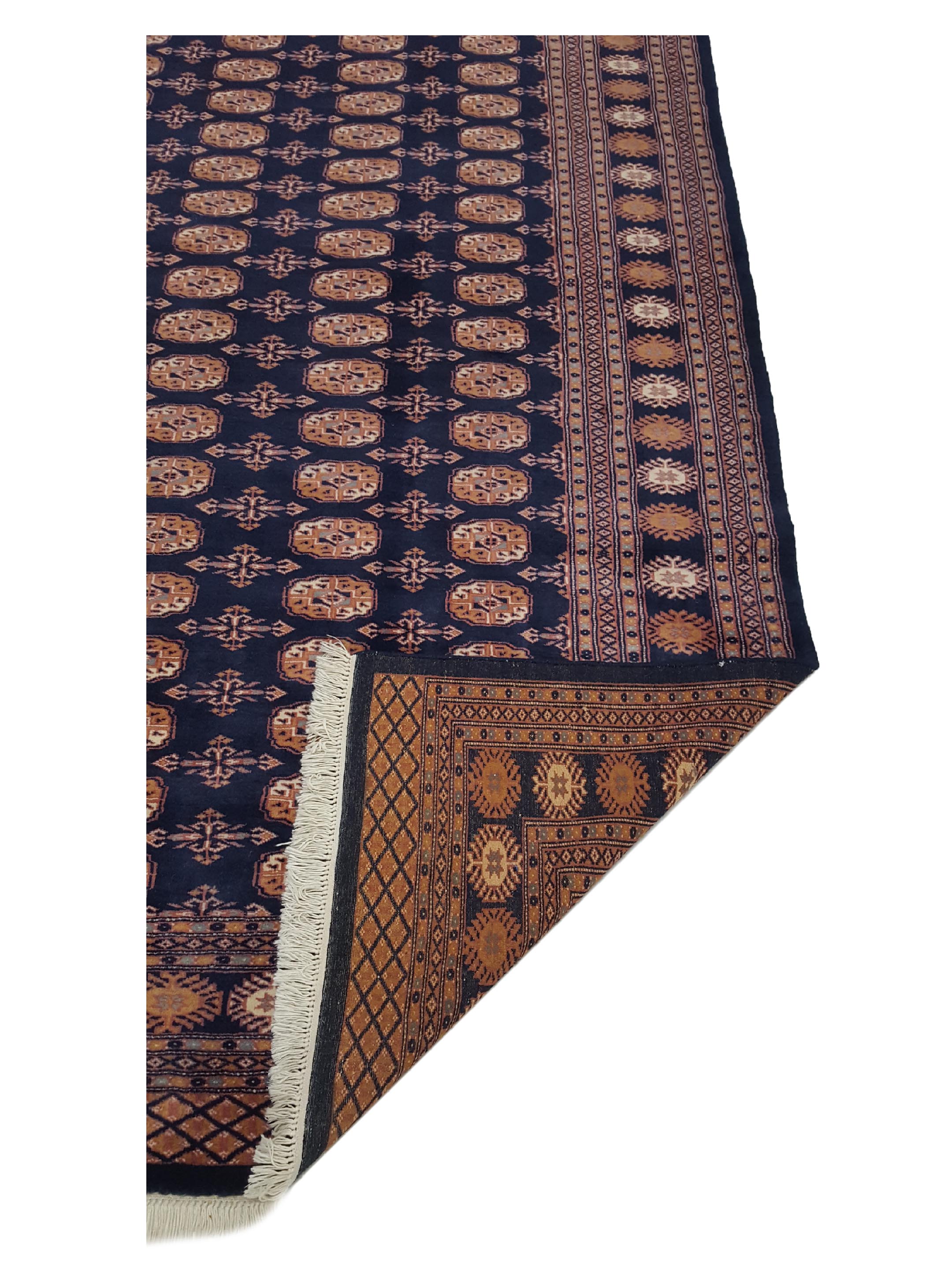 Bokhara Hand Knotted Navy 6x9 - Image 3 of 6
