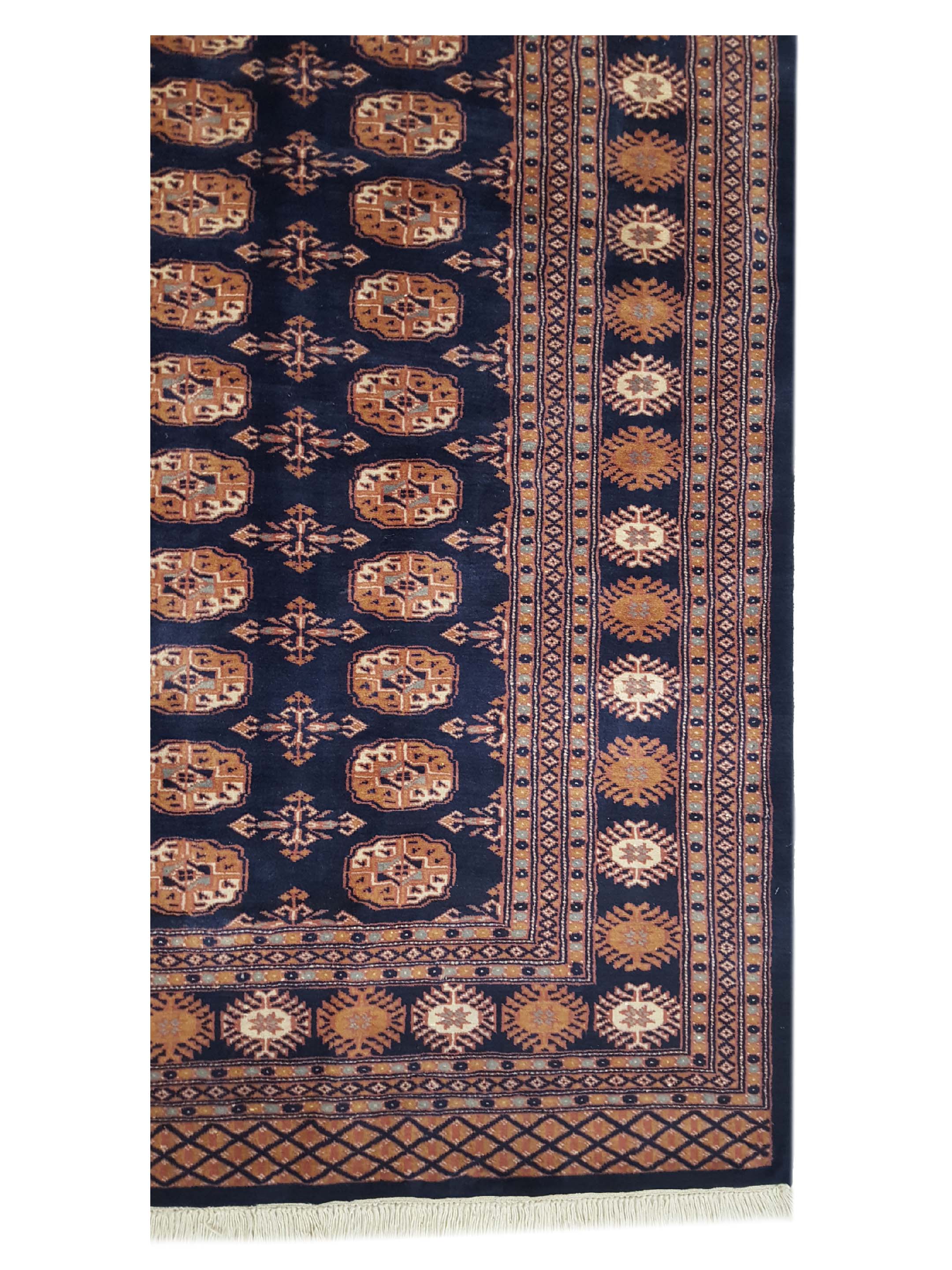 Bokhara Hand Knotted Navy 6x9 - Image 4 of 6