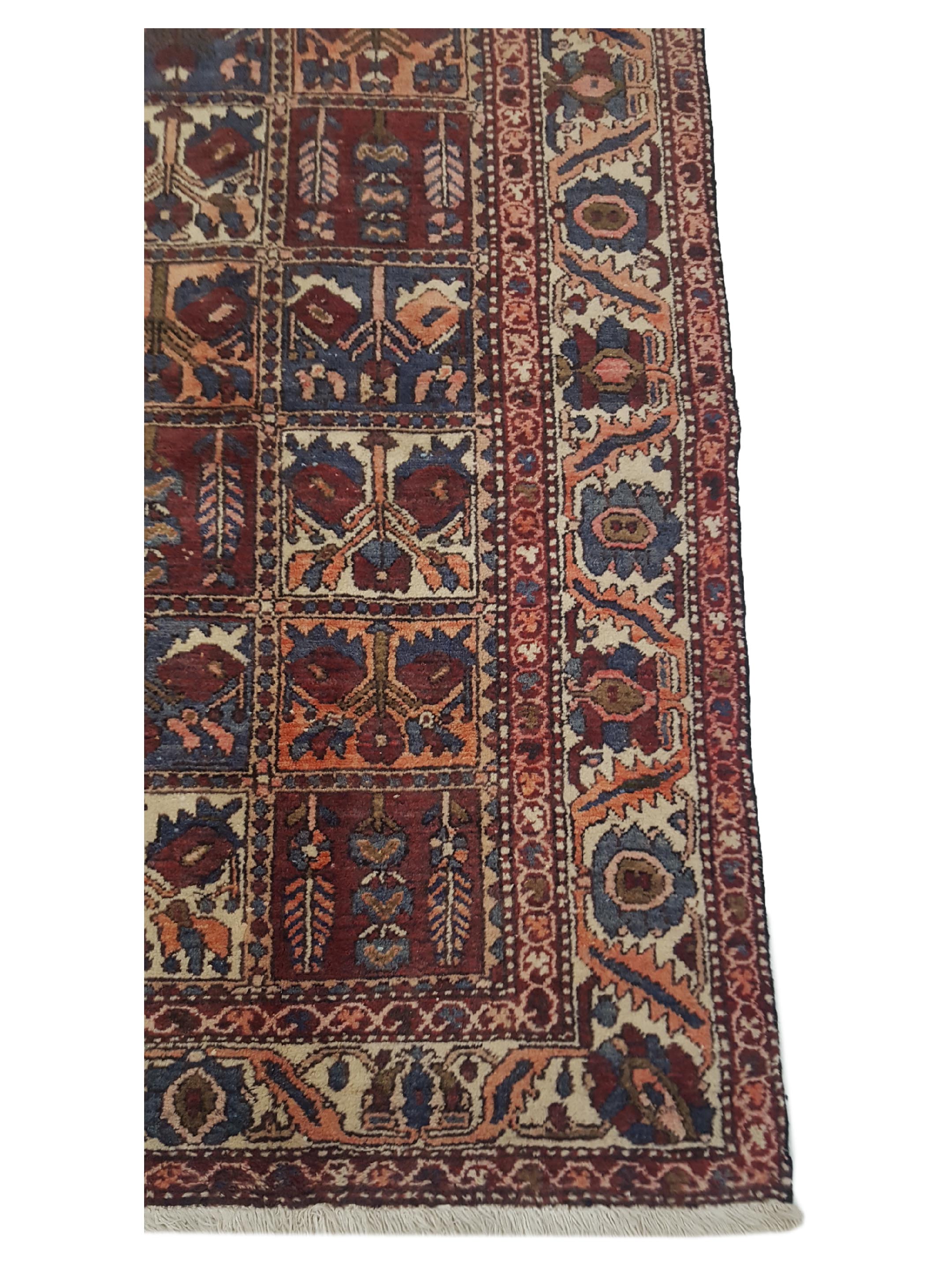 Bakhtiyari Hand Knotted Brick 5x10 - Image 4 of 6
