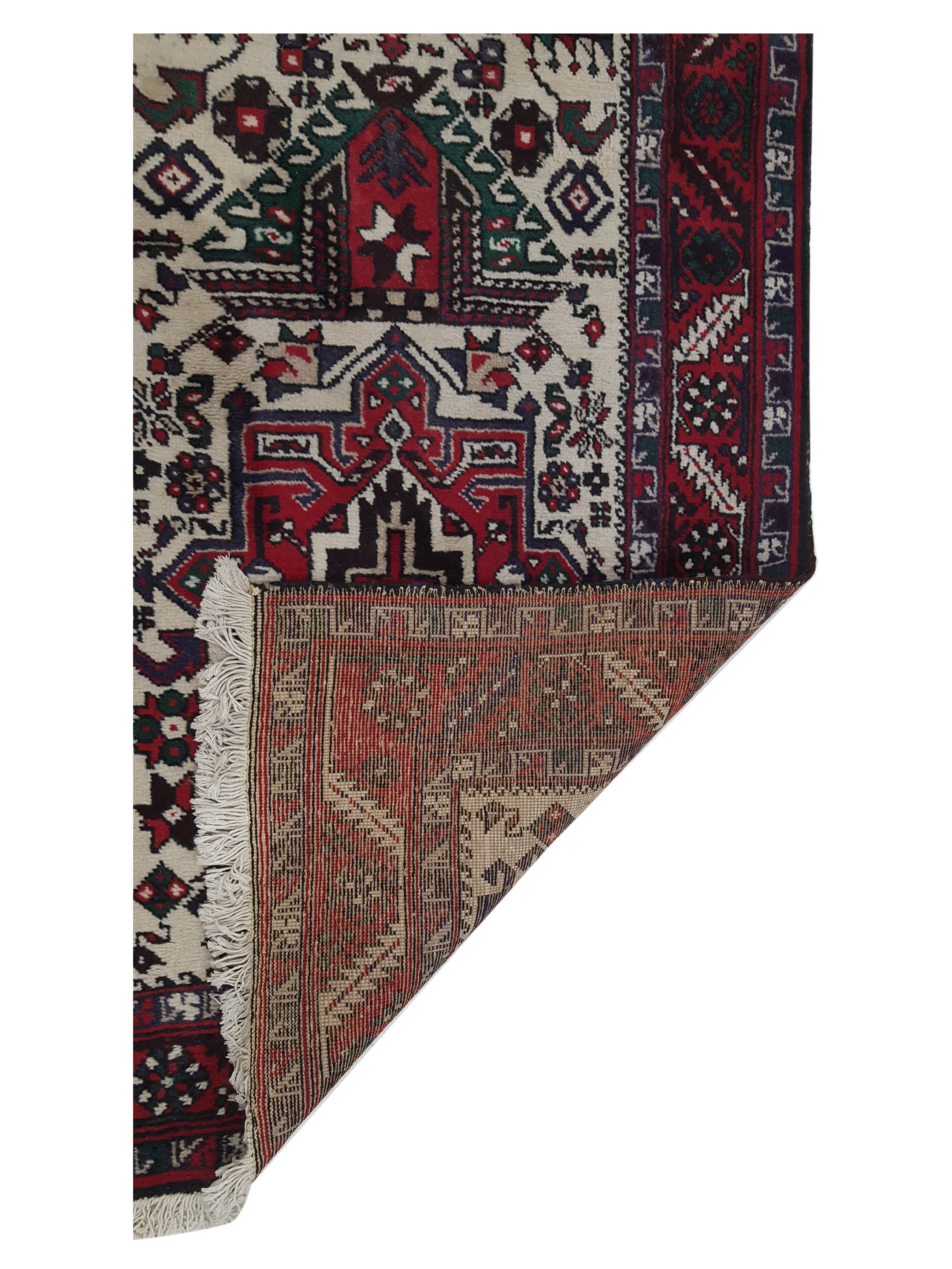 Karabagh Hand Knotted Ivory 4x14 - Image 2 of 2