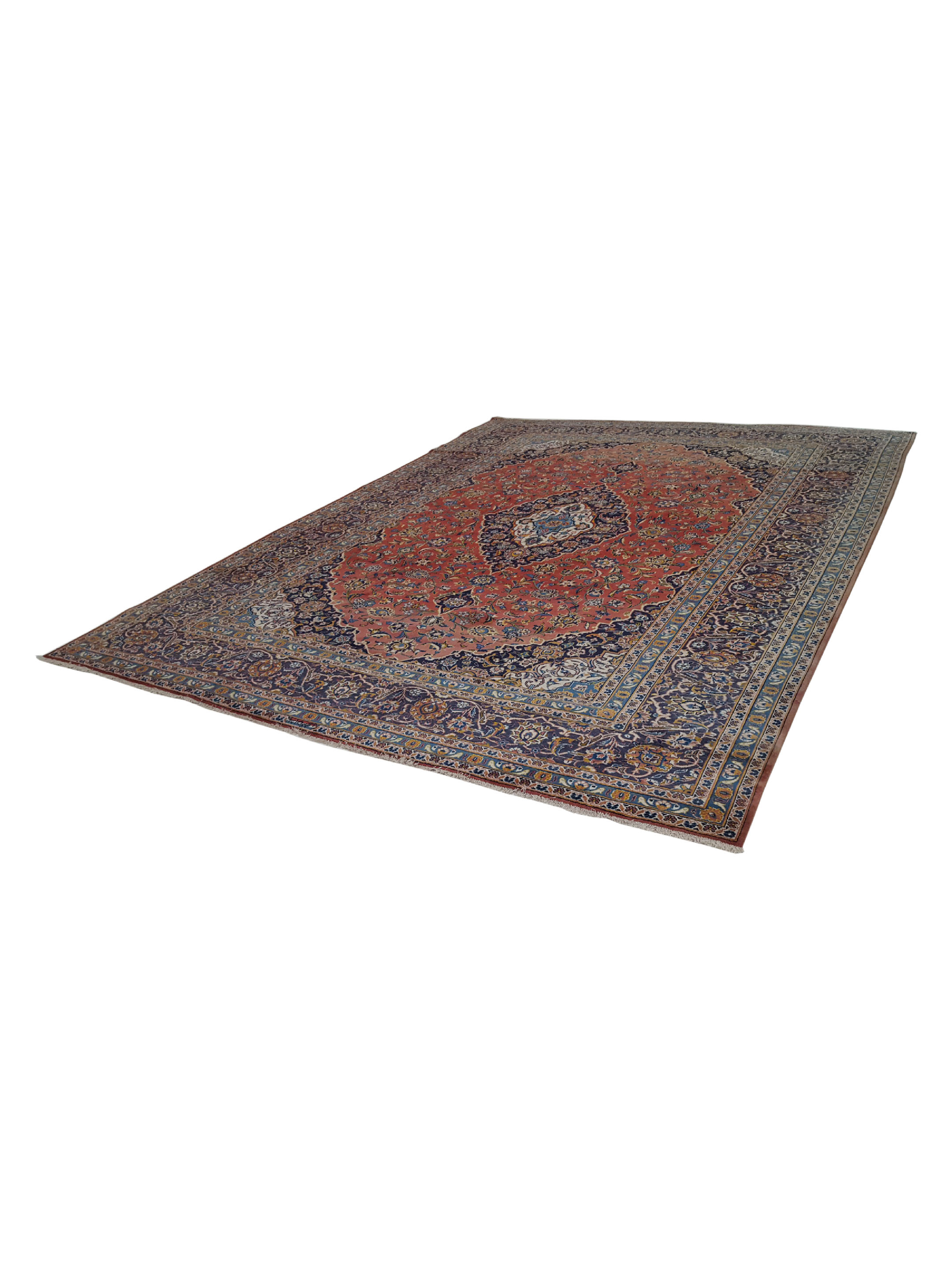 Kashan Hand Knotted Red 10x13 - Image 6 of 6