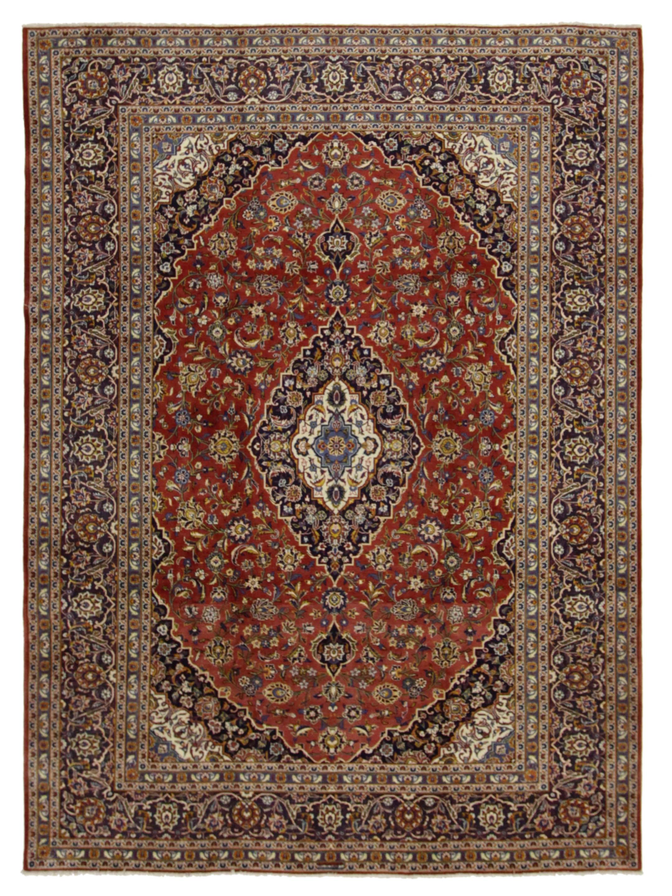 Kashan Hand Knotted Red 10x13