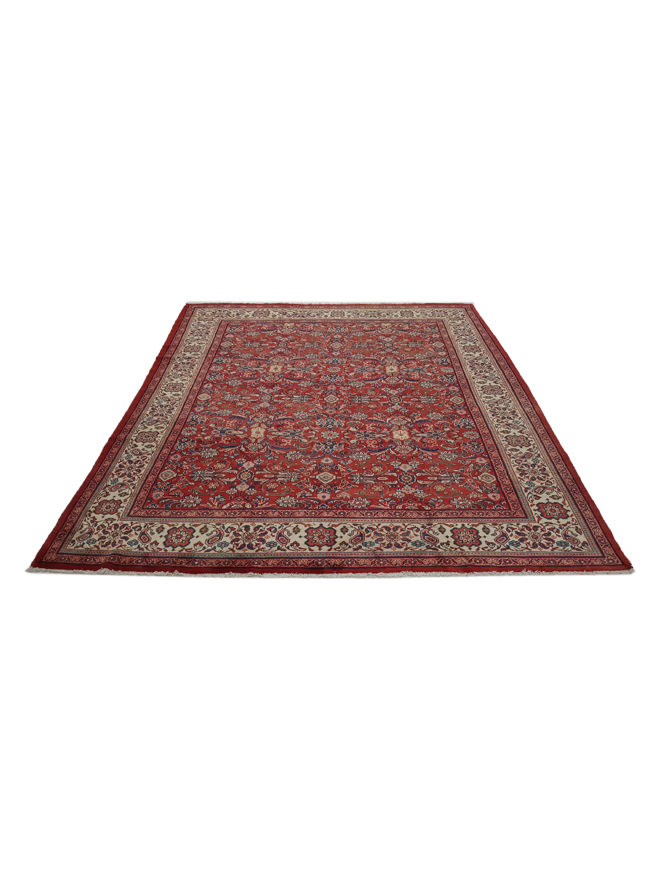 Mahal Hand Knotted Red 10x12 - Image 2 of 6