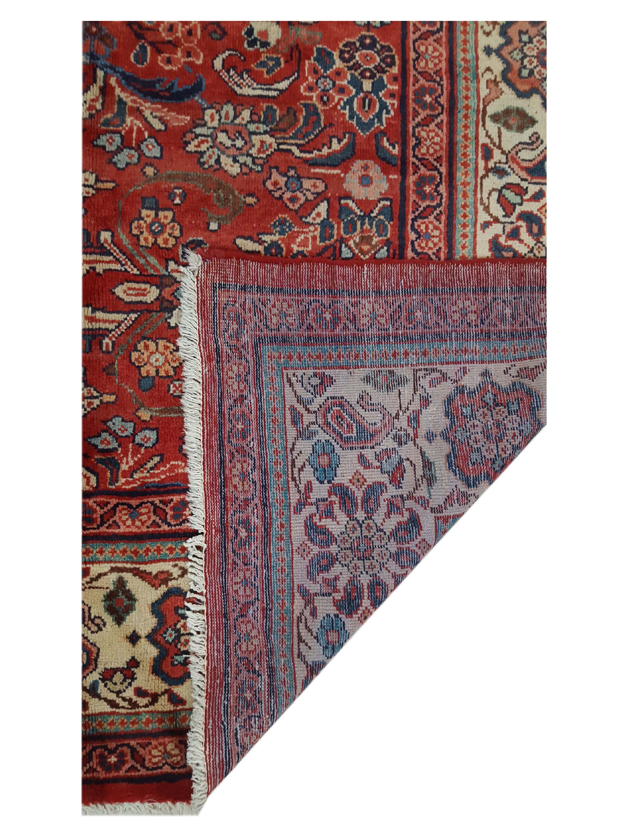 Mahal Hand Knotted Red 10x12 - Image 3 of 6