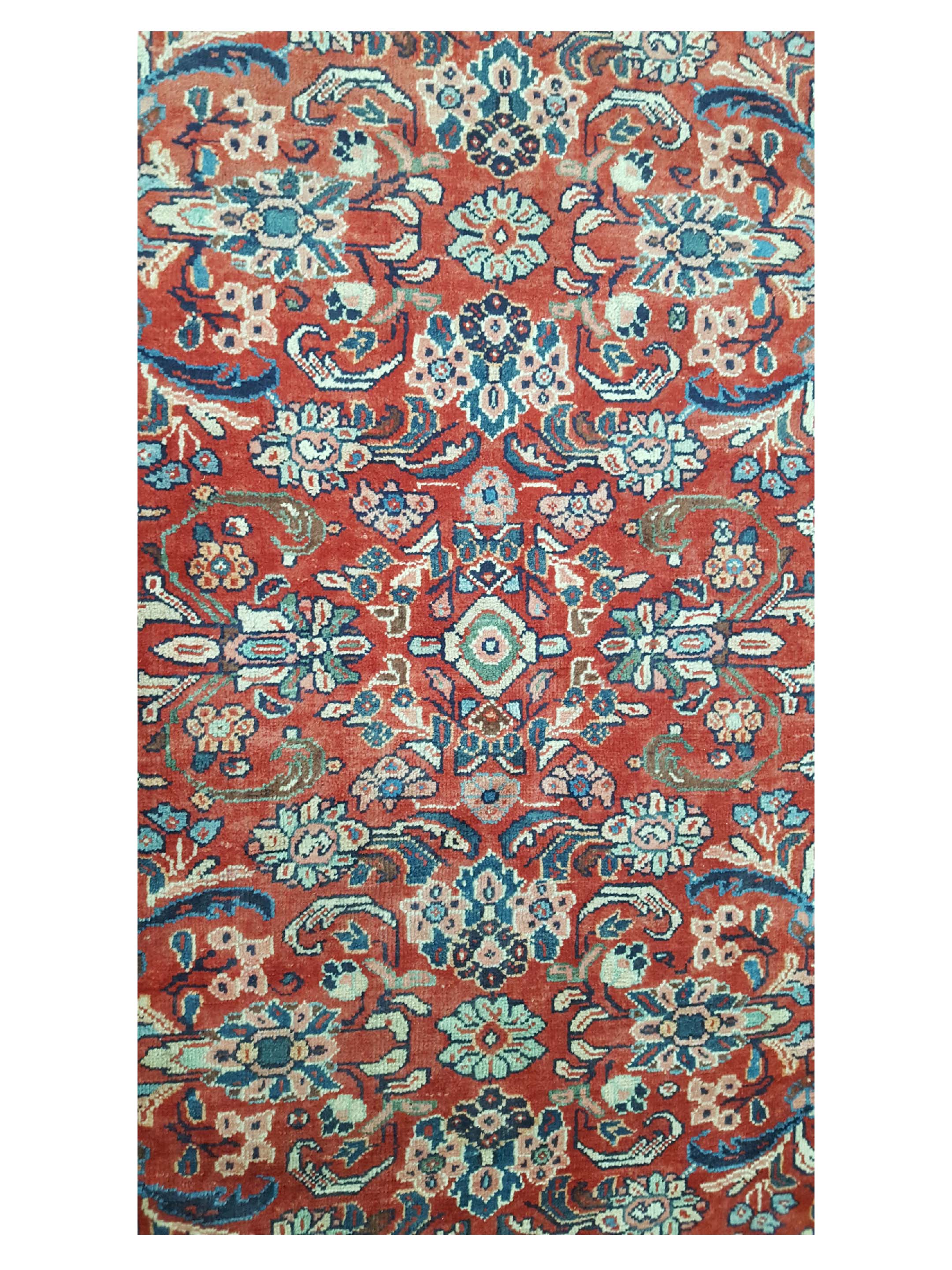 Mahal Hand Knotted Red 10x12 - Image 5 of 6