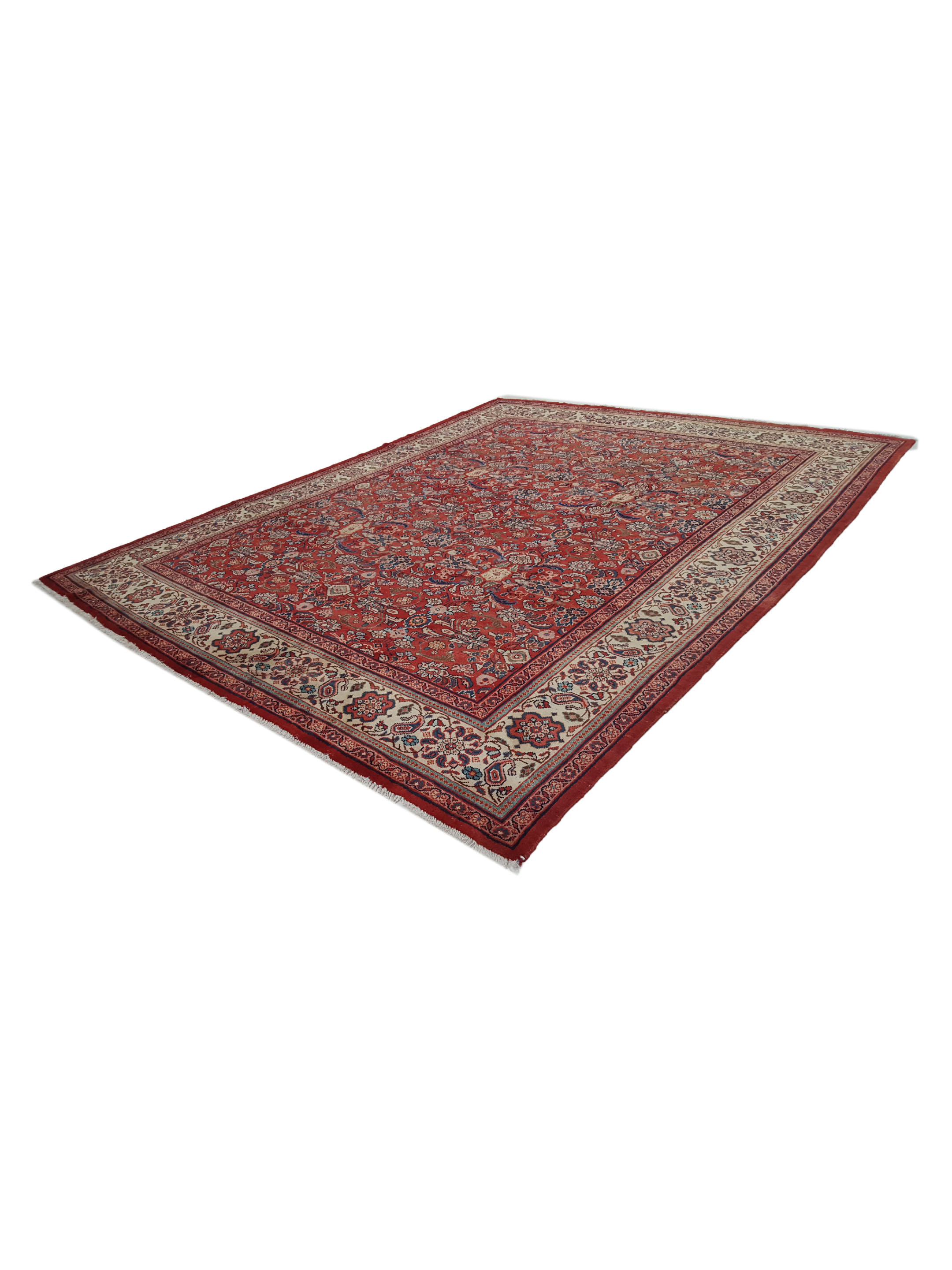 Mahal Hand Knotted Red 10x12 - Image 6 of 6