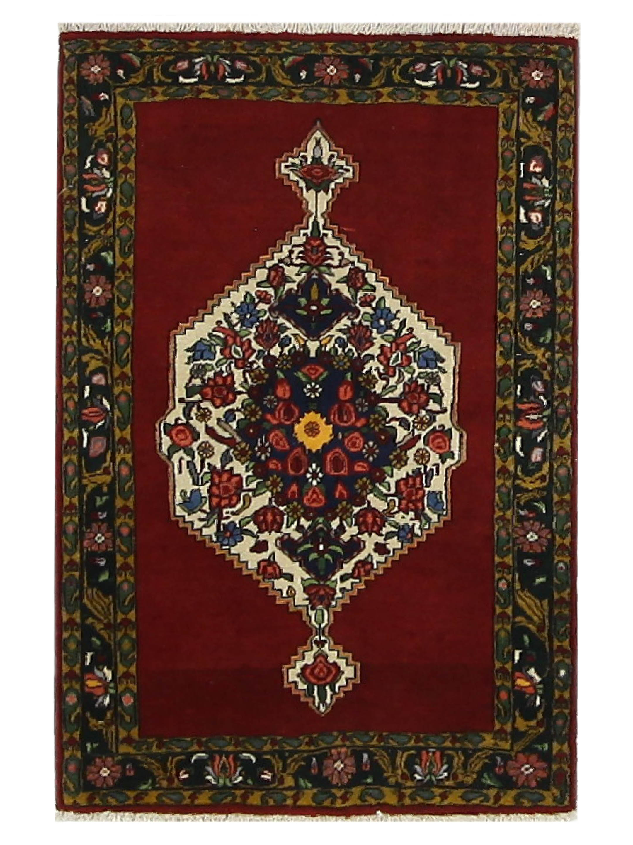 Bijar Hand Knotted Red 3x5