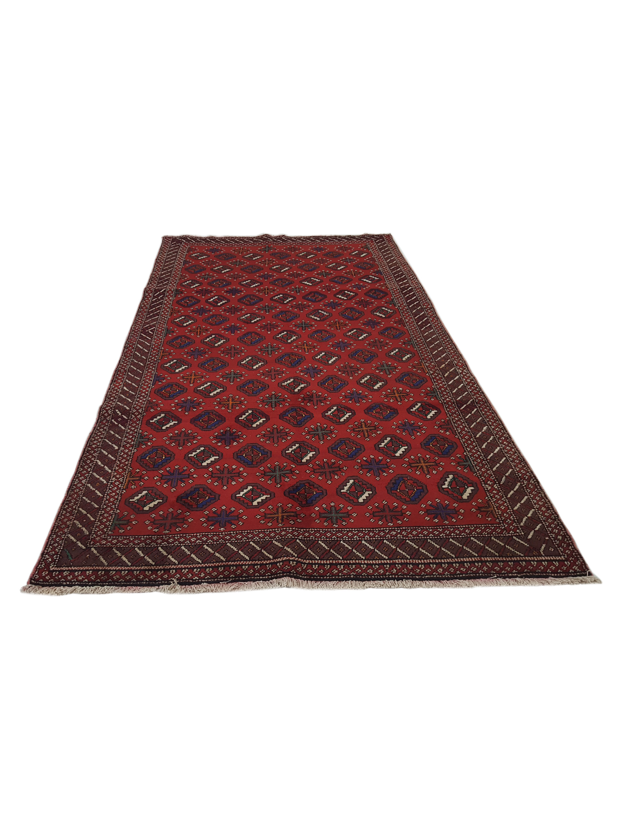 Shiraz Hand Knotted Burgundy 5x10 - Image 2 of 6