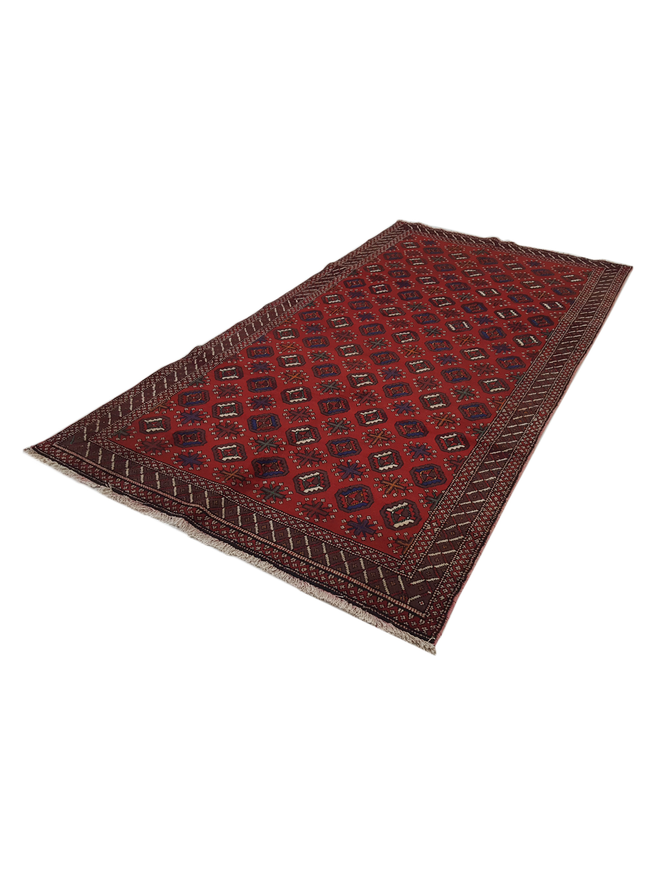 Shiraz Hand Knotted Burgundy 5x10 - Image 6 of 6