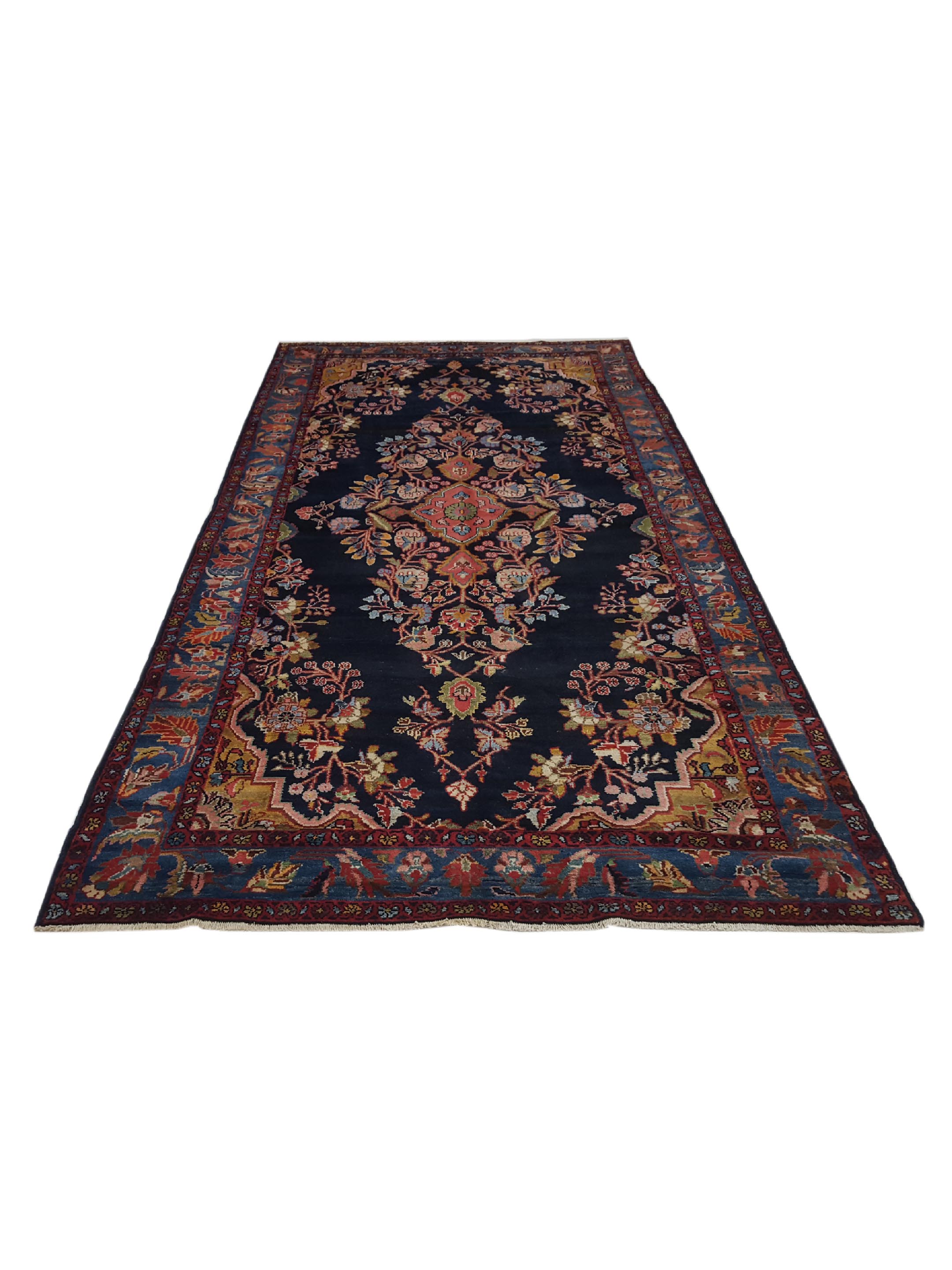 Malayer Hand Knotted Navy 5x11 - Image 2 of 6