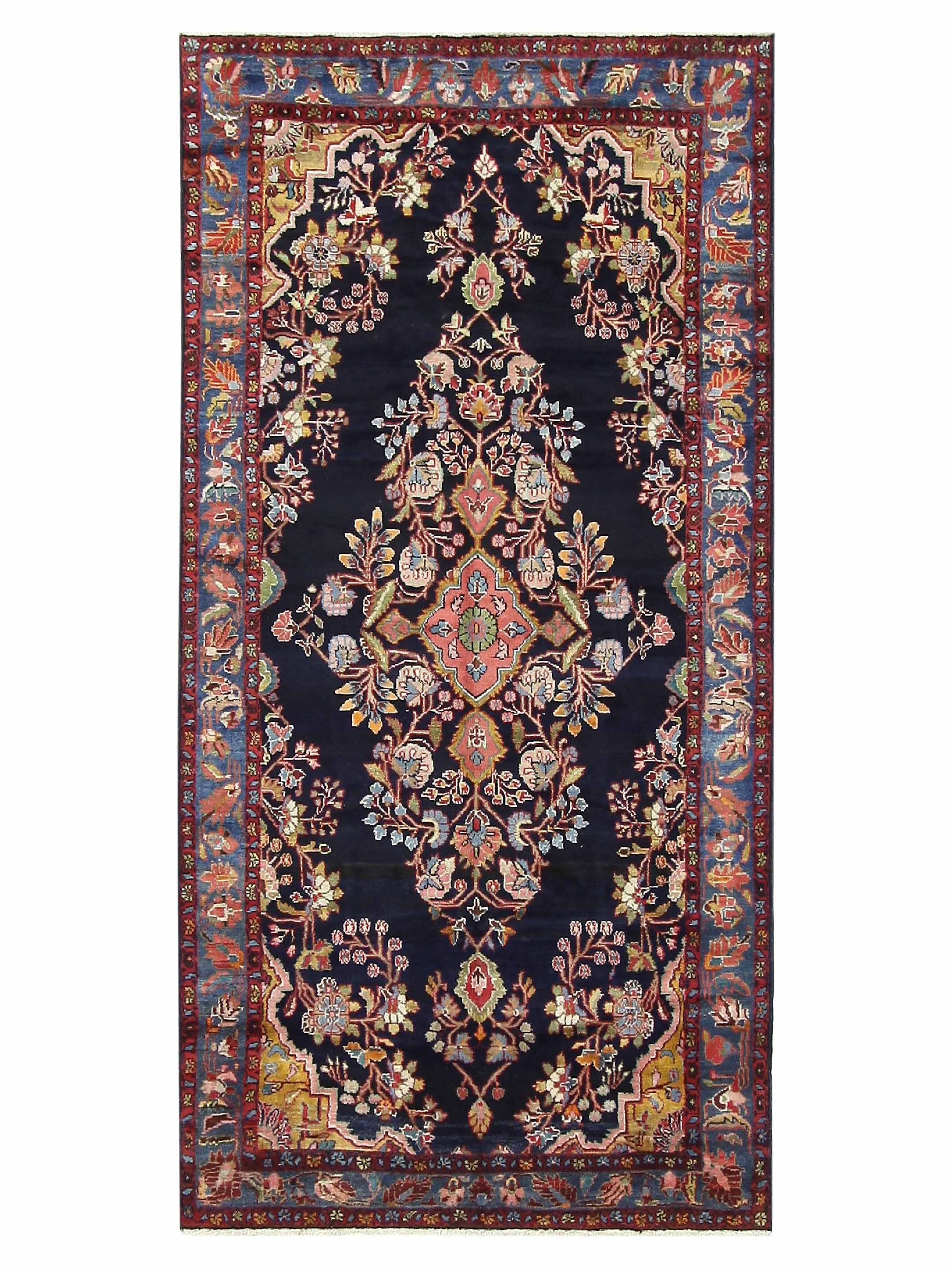 Malayer Hand Knotted Navy 5x11