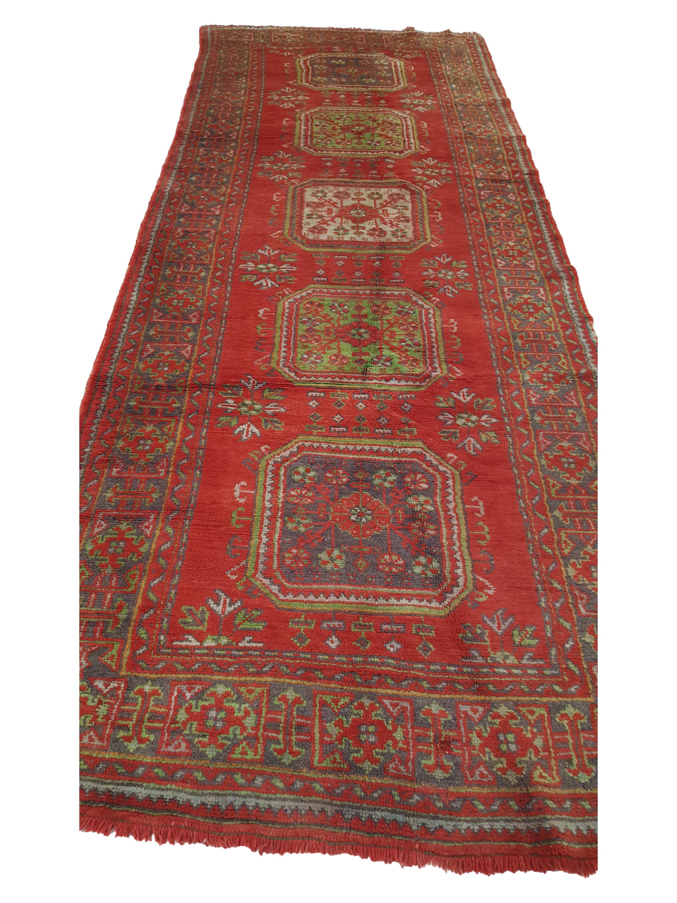 Antique Ushak Red 5x12 - Image 2 of 6
