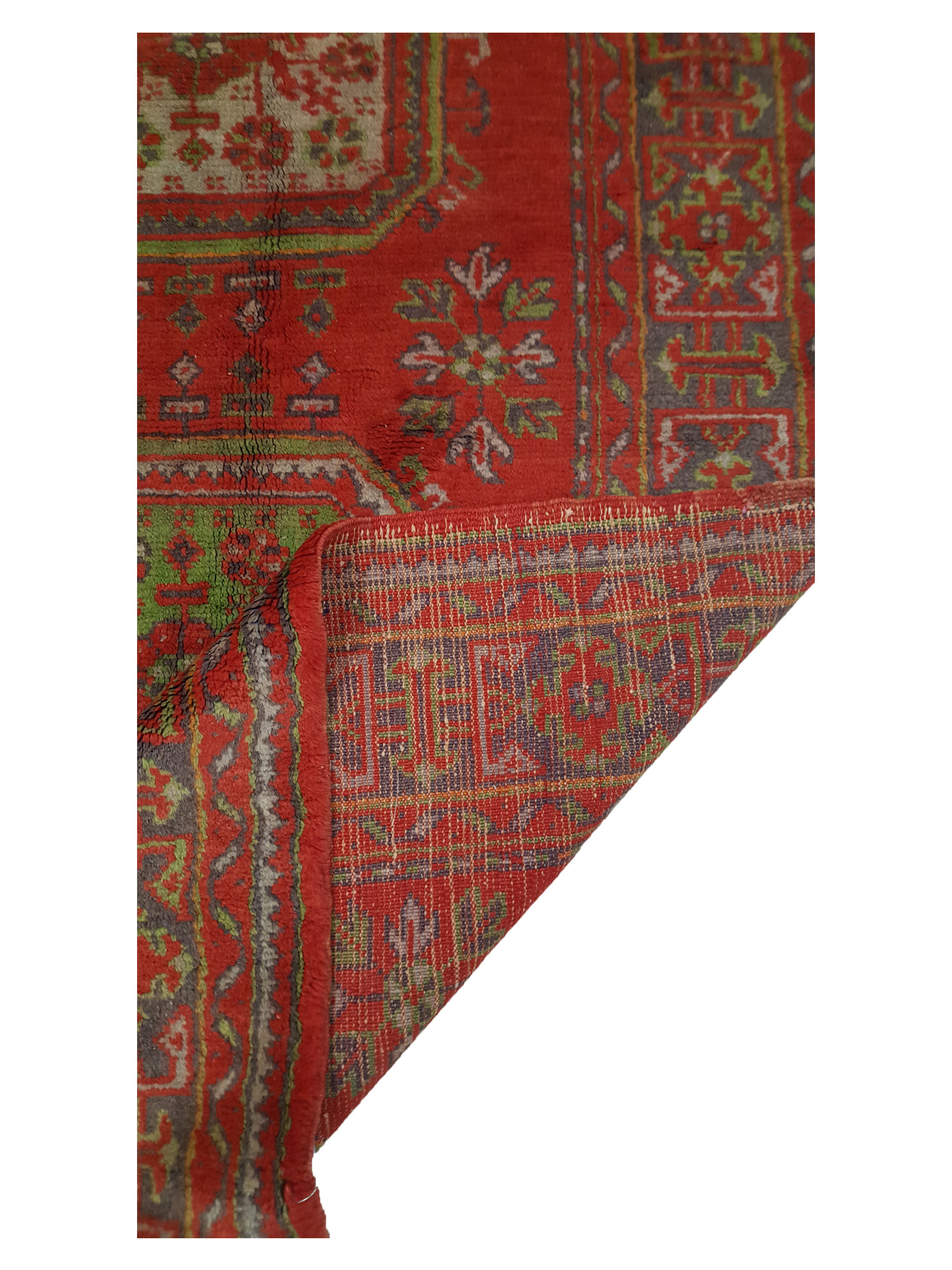 Antique Ushak Red 5x12 - Image 3 of 6