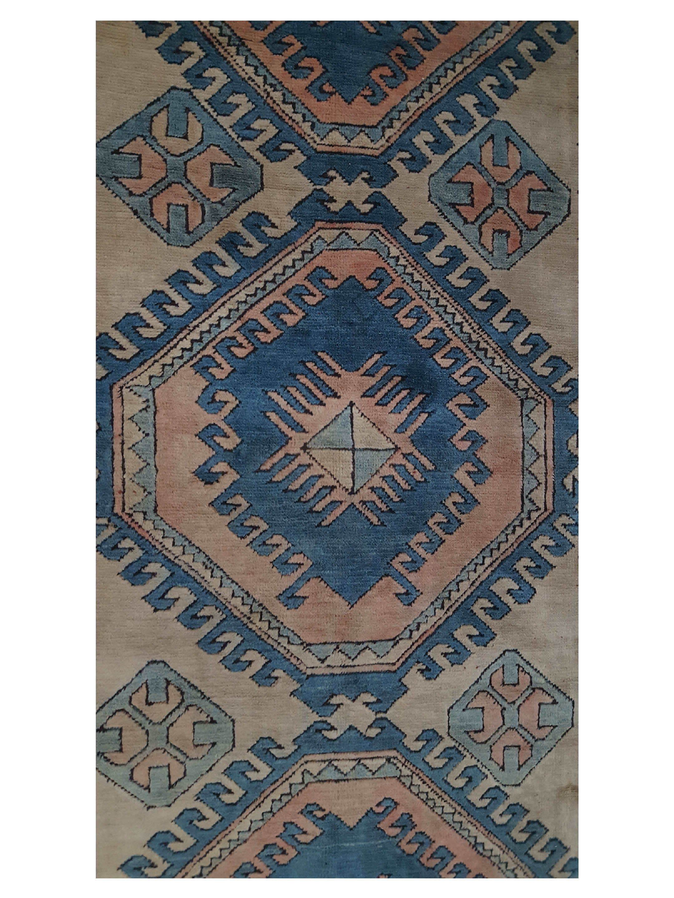 Milas Hand Knotted Blue 5x10 - Image 5 of 6