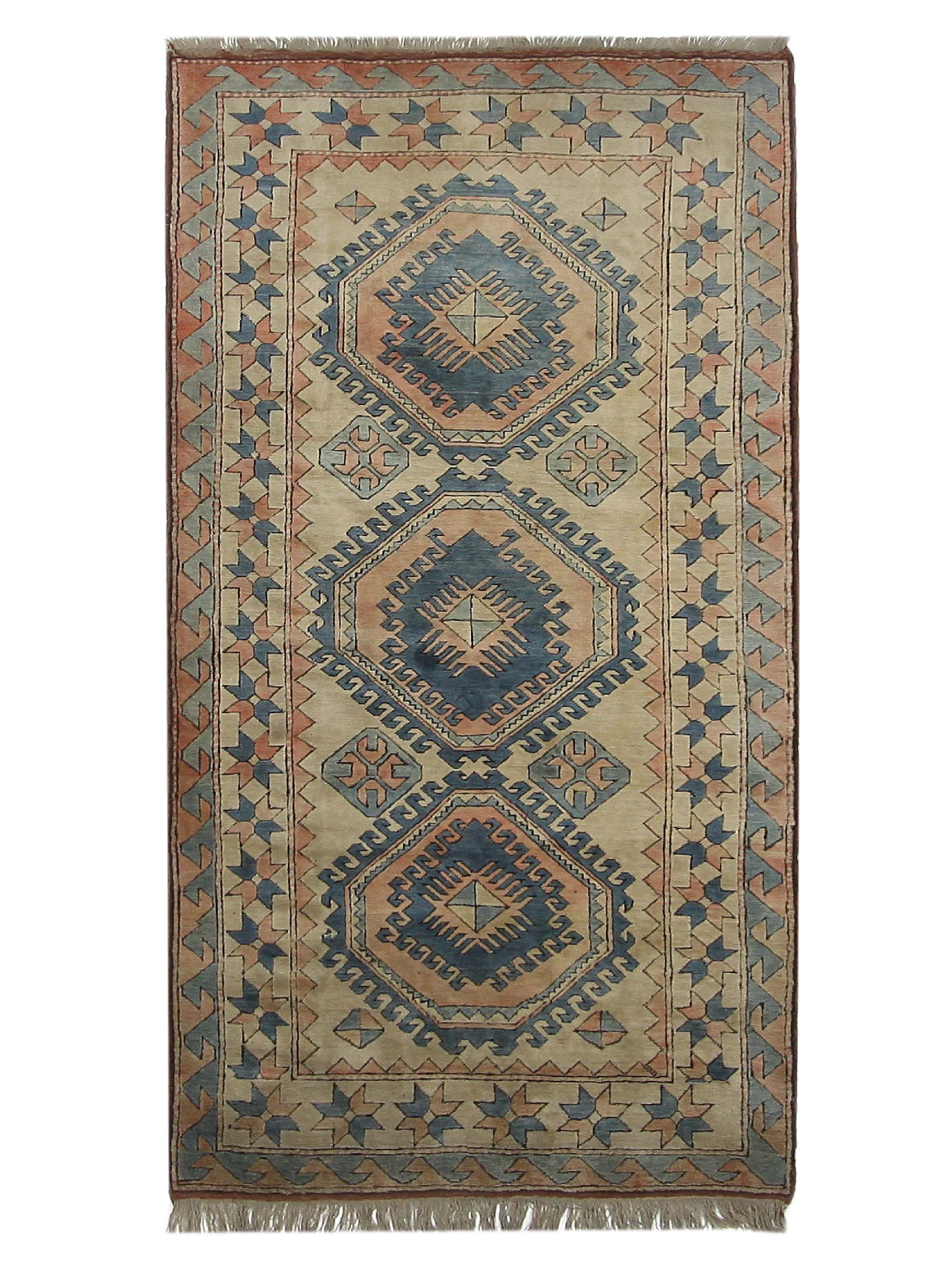 Milas Hand Knotted Blue 5x10