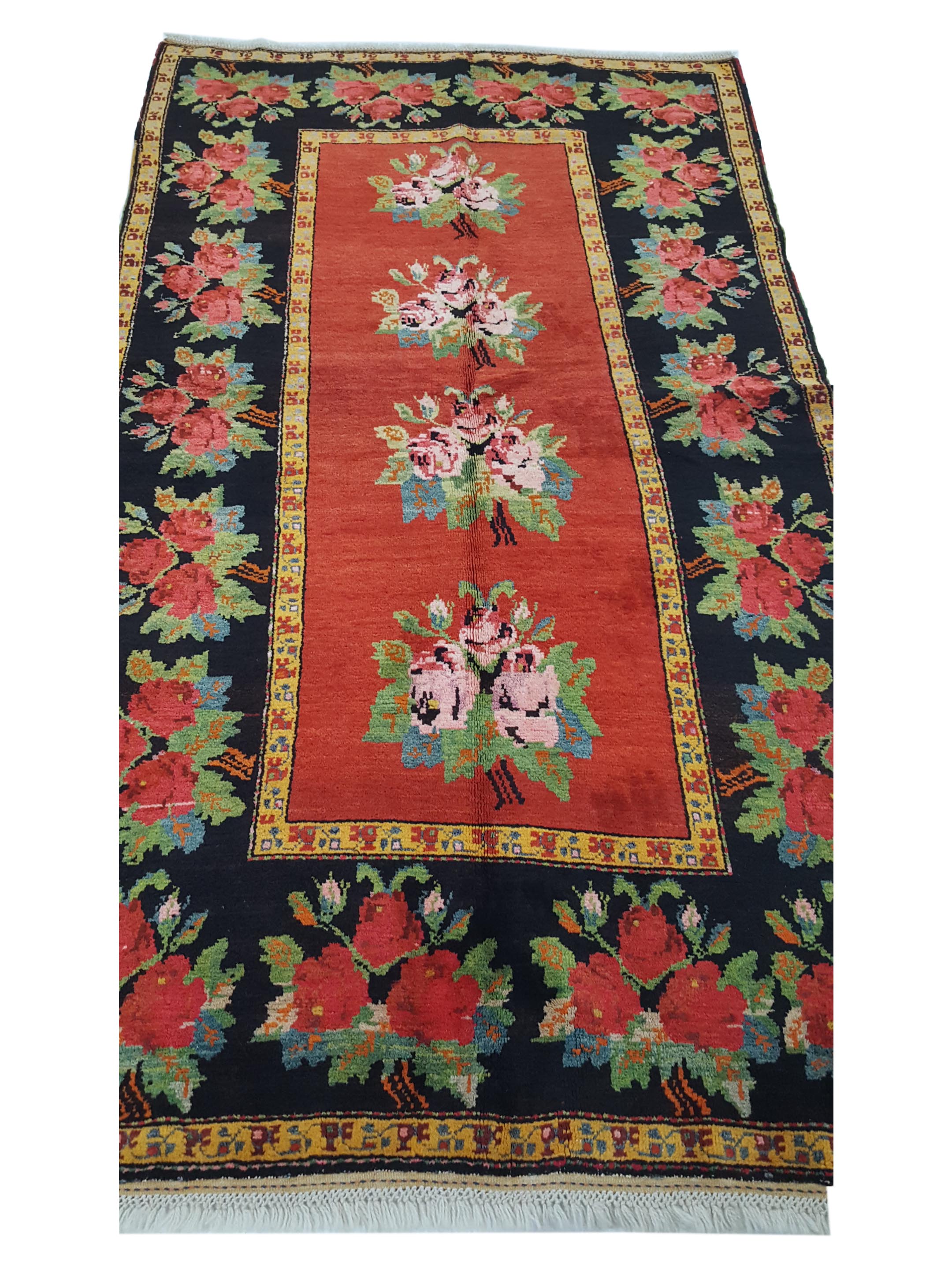 Antique Karabagh Orange 5x8 - Image 2 of 6