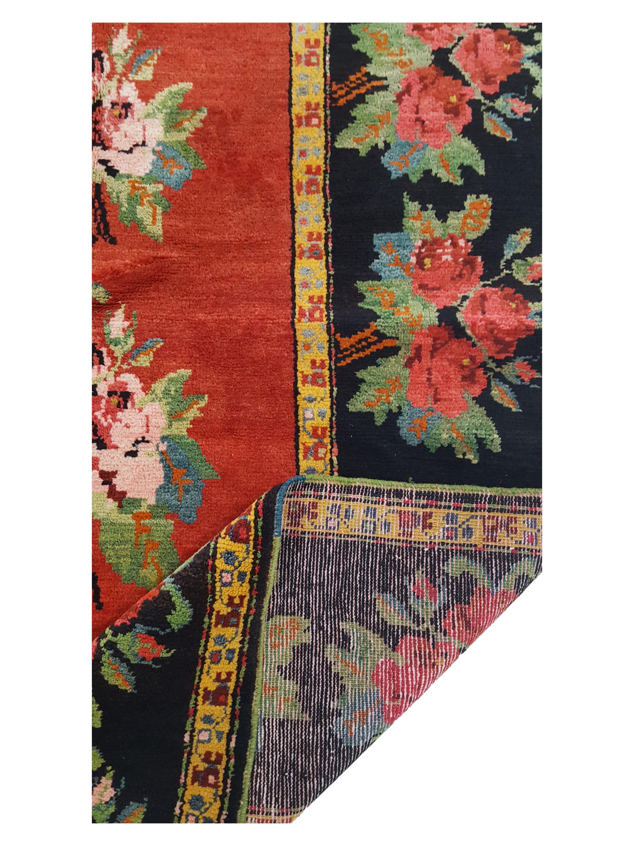 Antique Karabagh Orange 5x8 - Image 3 of 6