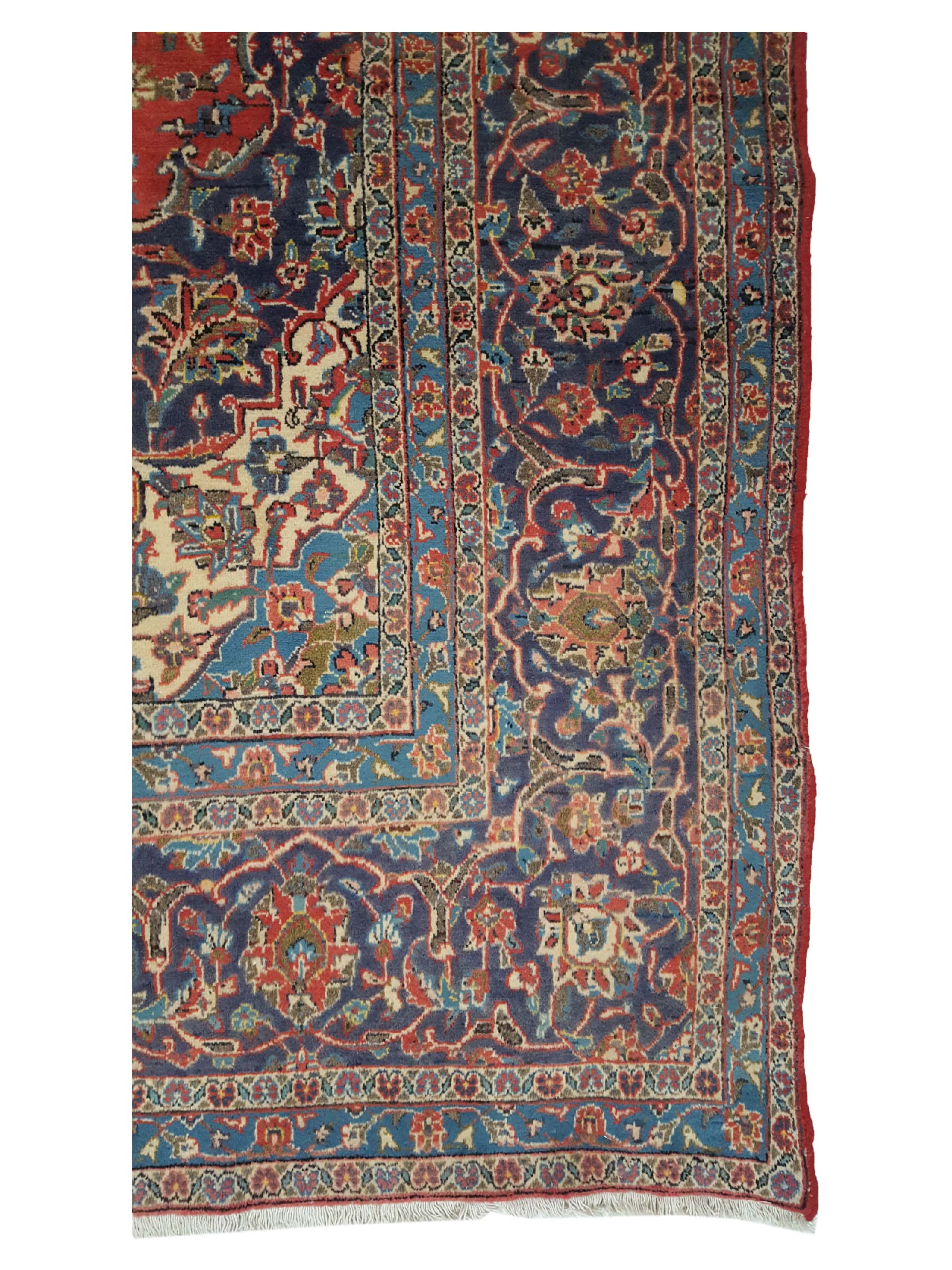 Kashan Hand Knotted Red 9x12 - Image 4 of 6