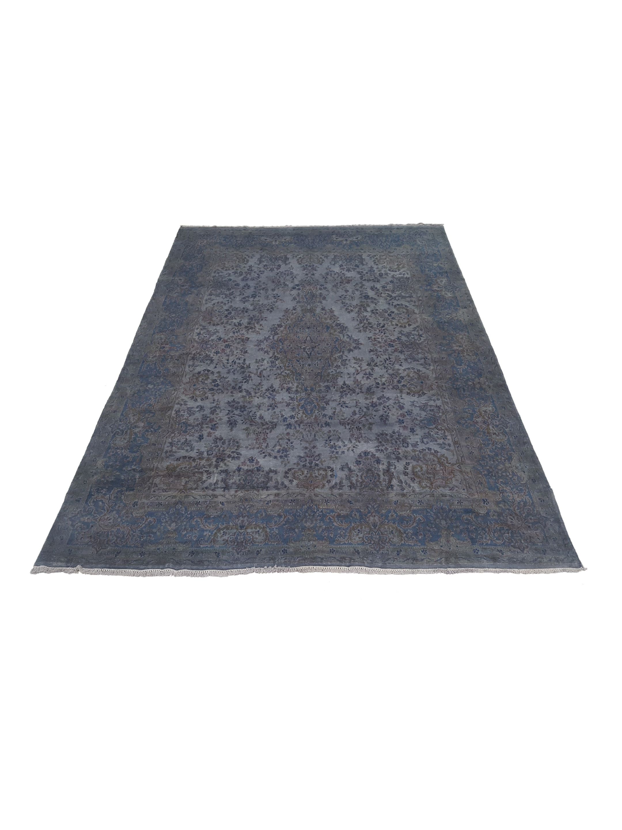 Kerman Hand Knotted Grey 10x14 - Image 2 of 6