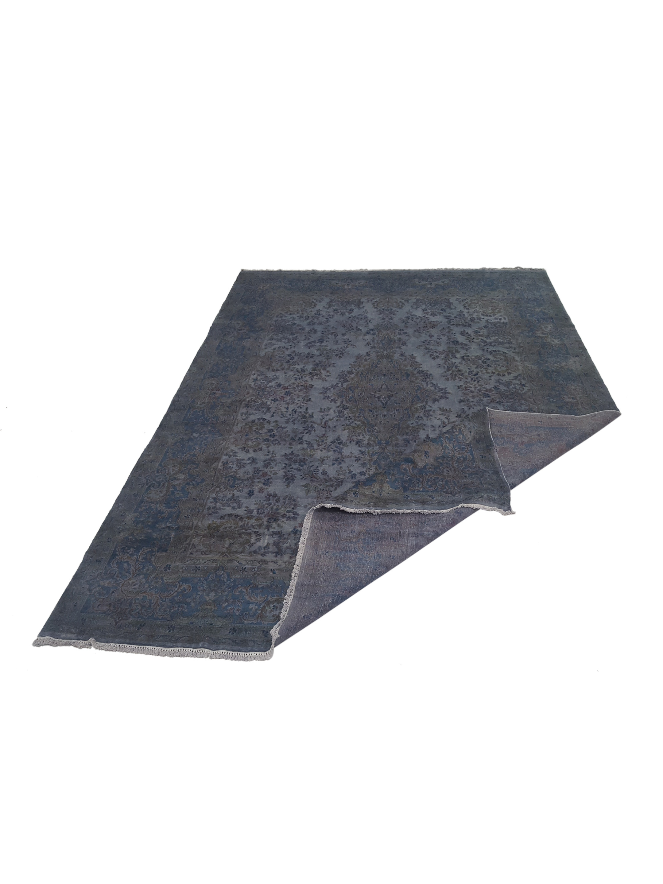 Kerman Hand Knotted Grey 10x14 - Image 3 of 6