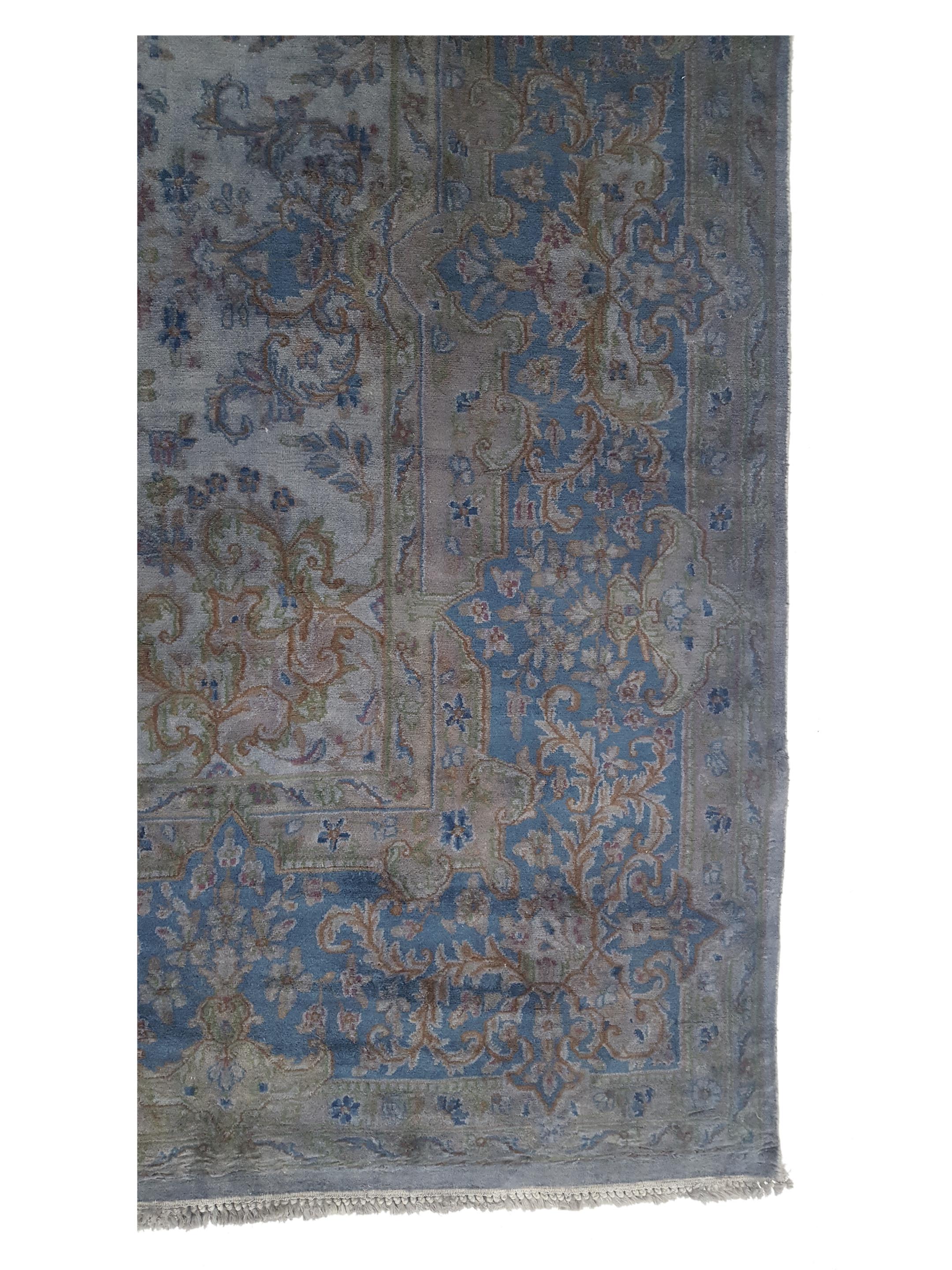 Kerman Hand Knotted Grey 10x14 - Image 4 of 6