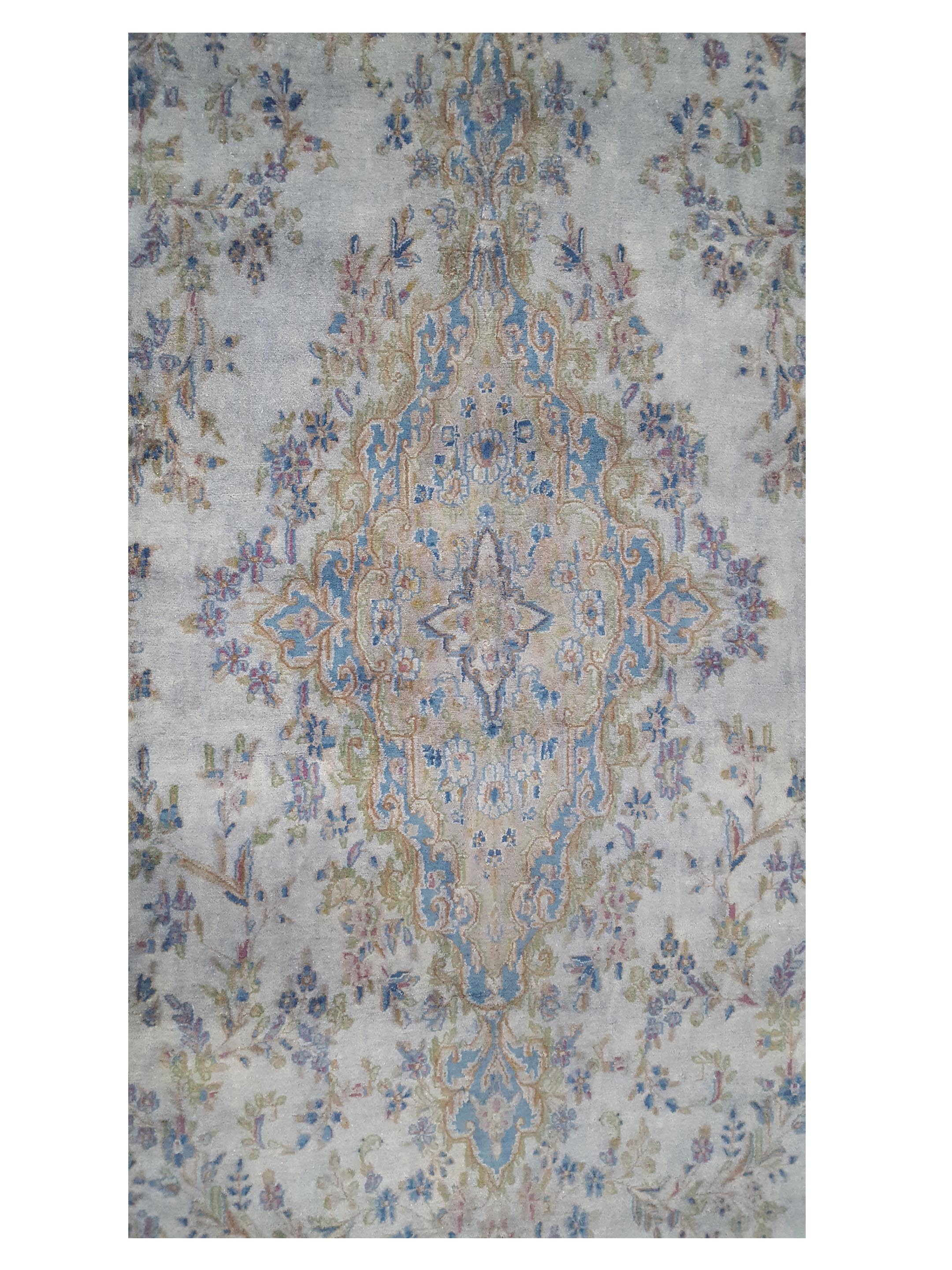 Kerman Hand Knotted Grey 10x14 - Image 5 of 6