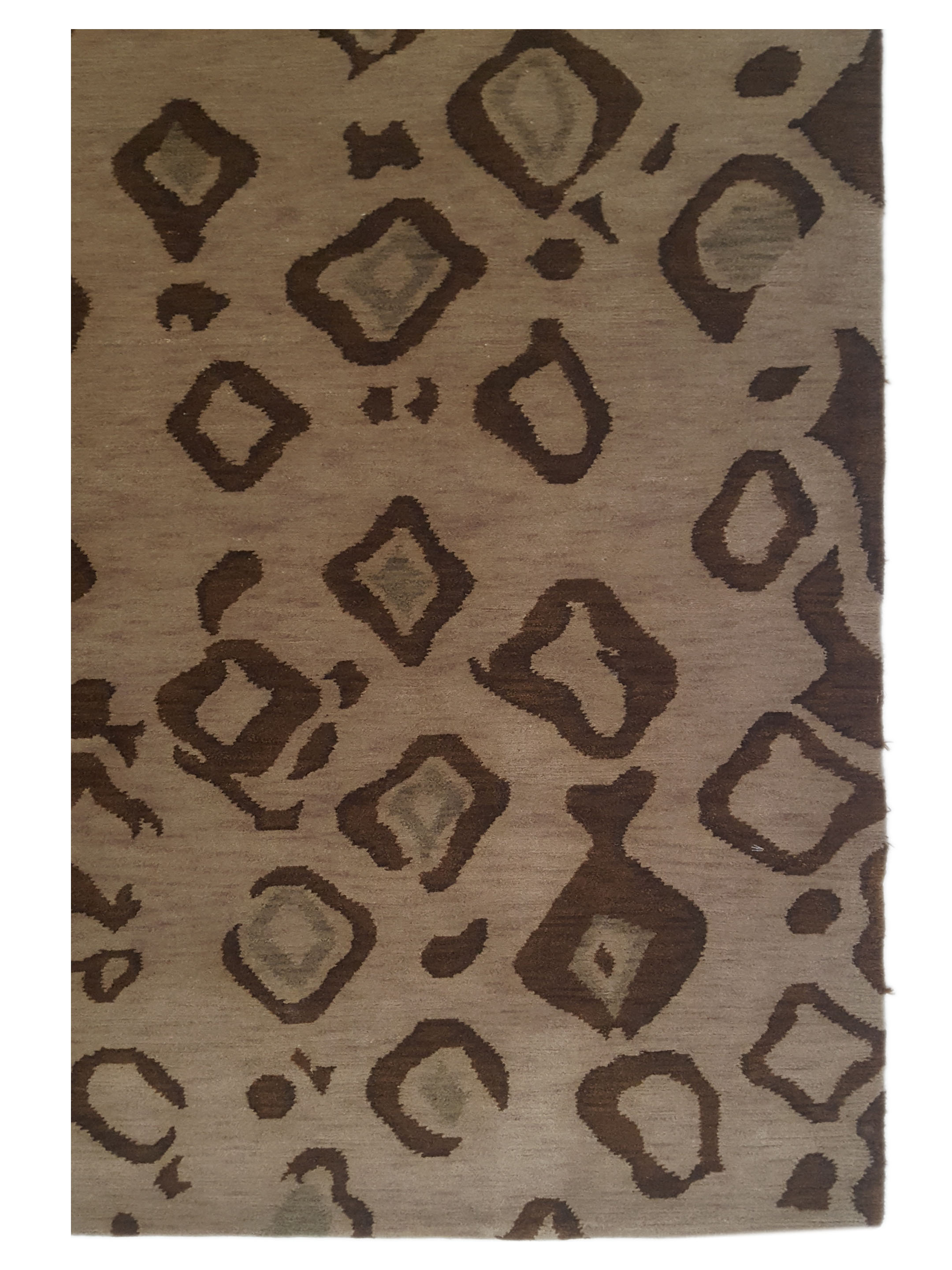 Lasha Hand Knotted Brown 6x9 - Image 3 of 5