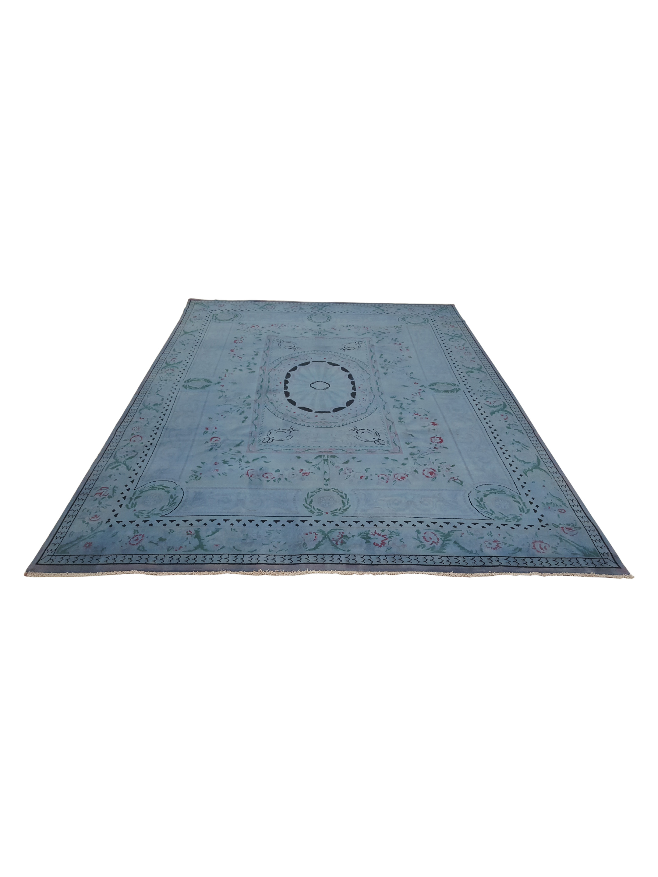 Souveniry Hand Knotted Teal 9x12 - Image 2 of 6