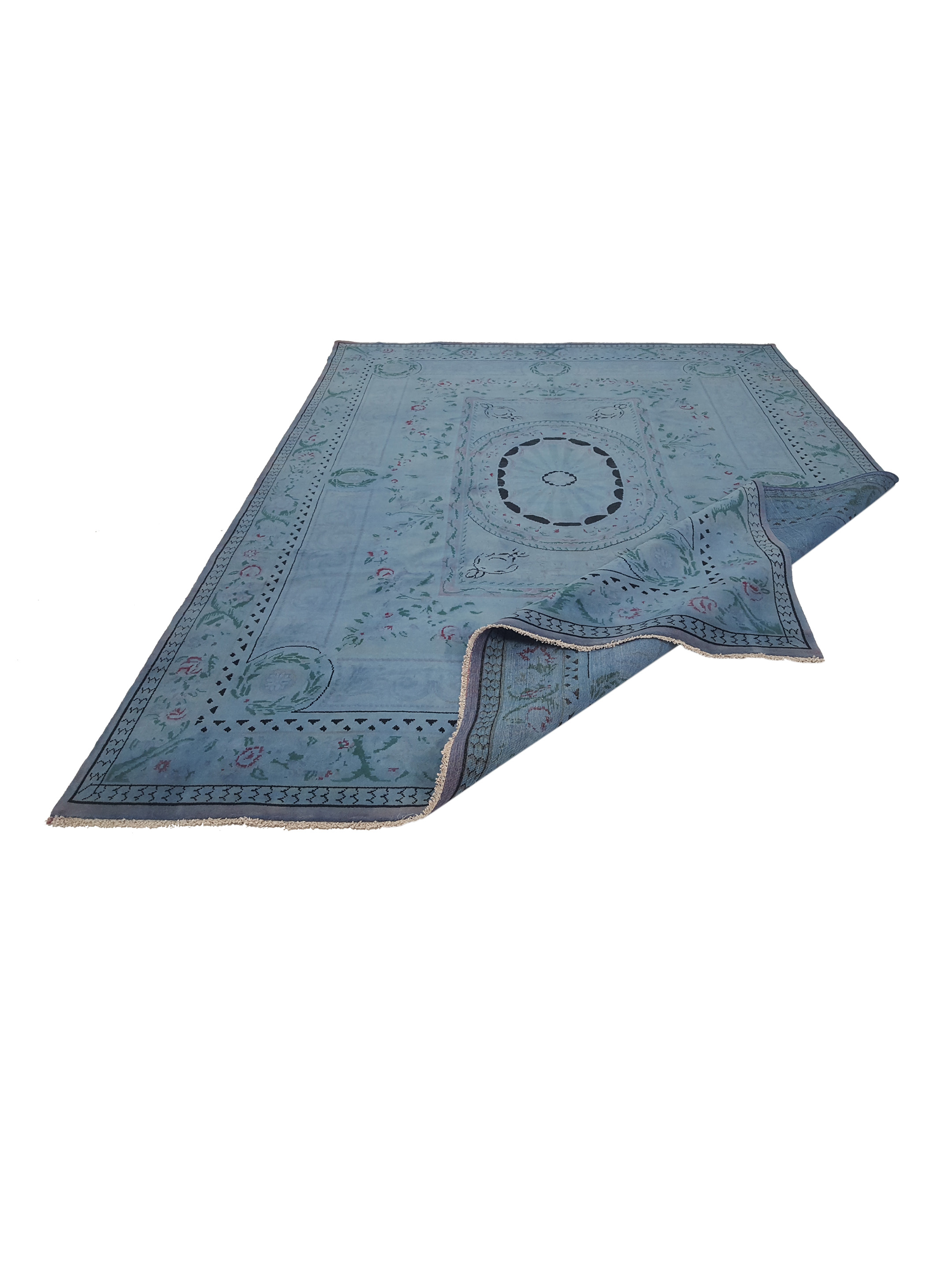 Souveniry Hand Knotted Teal 9x12 - Image 3 of 6