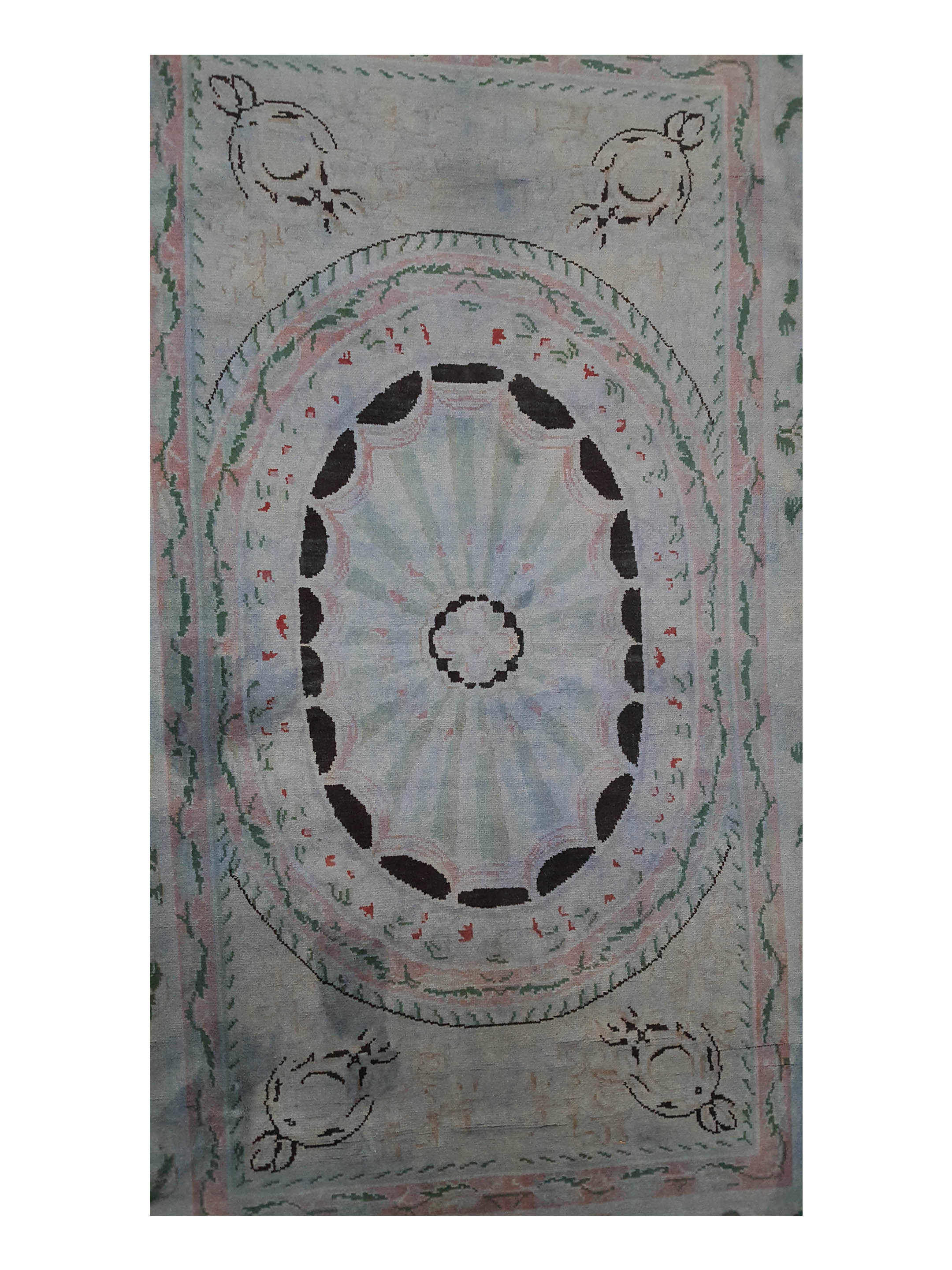 Souveniry Hand Knotted Teal 9x12 - Image 5 of 6