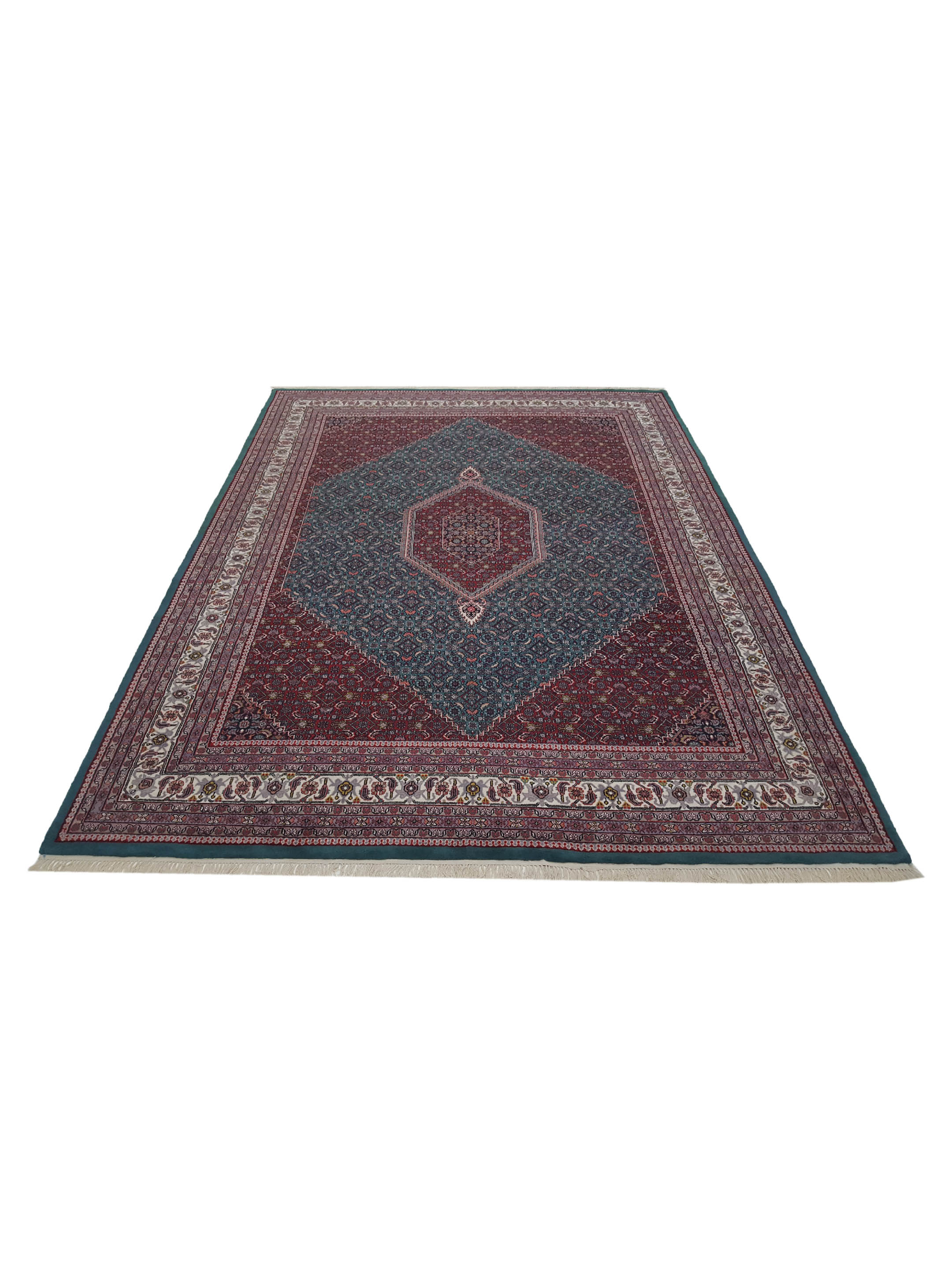 Mahi Bijar Hand Knotted Green 10x14 - Image 2 of 6