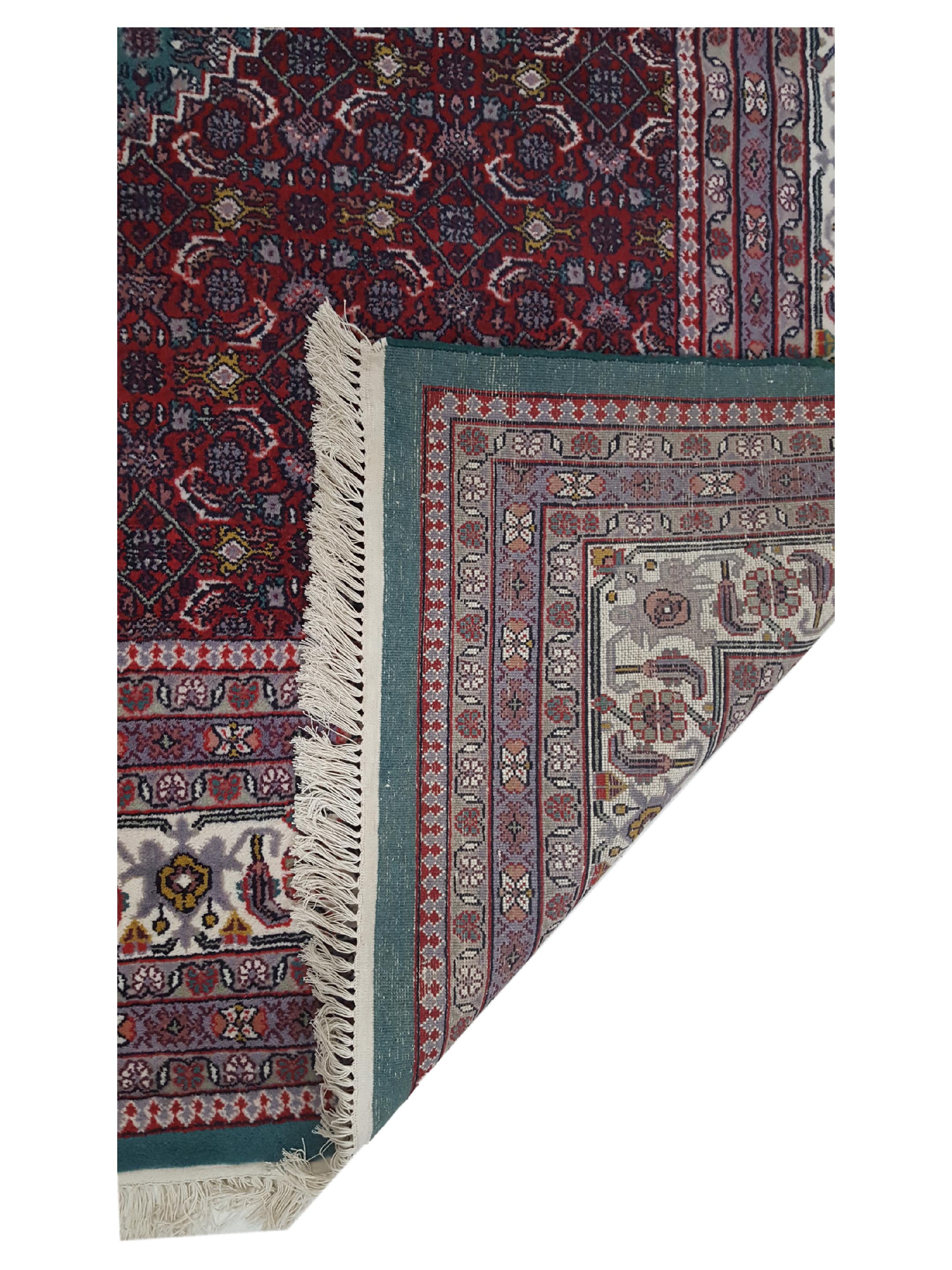Mahi Bijar Hand Knotted Green 10x14 - Image 3 of 6