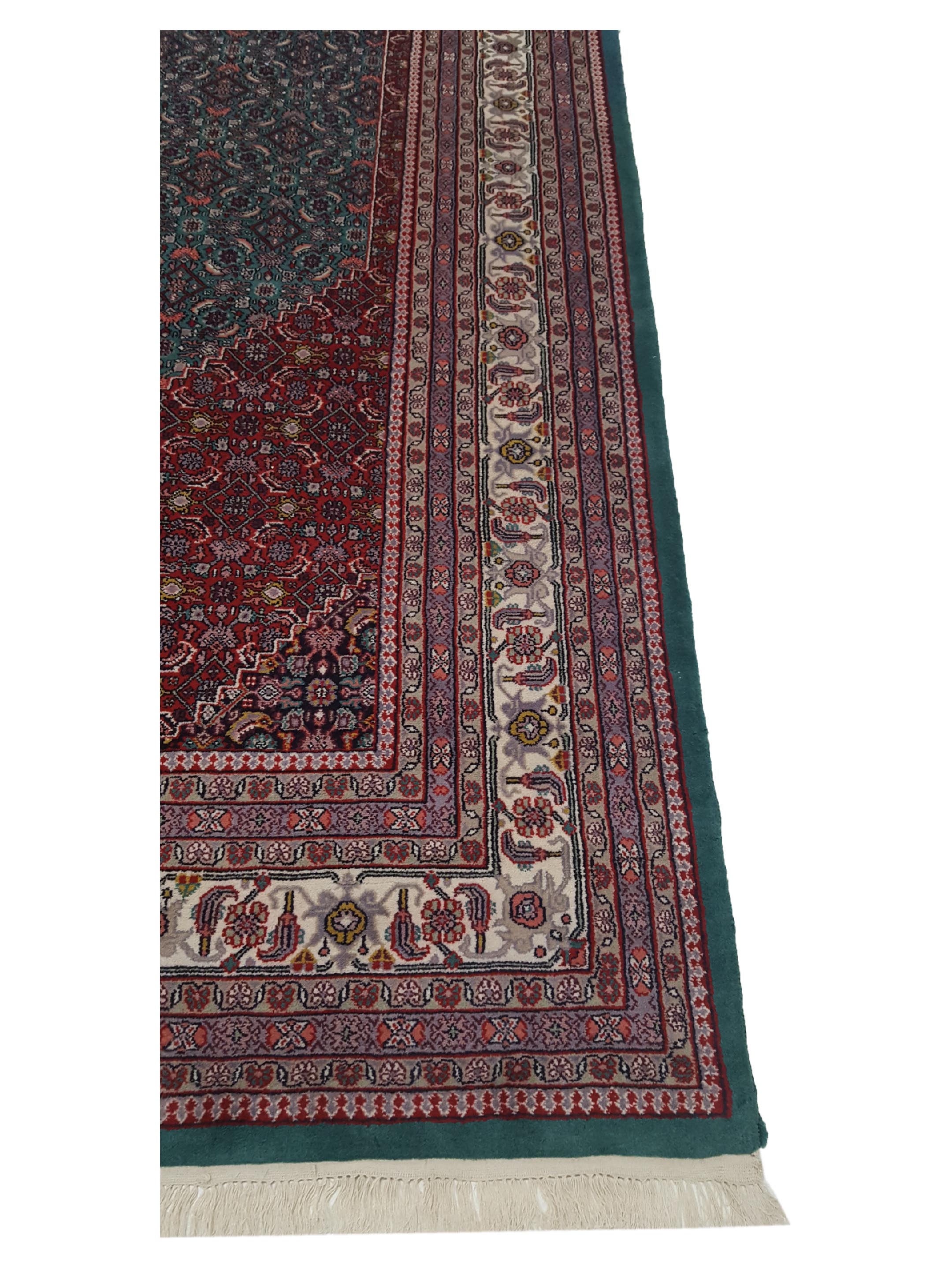 Mahi Bijar Hand Knotted Green 10x14 - Image 4 of 6