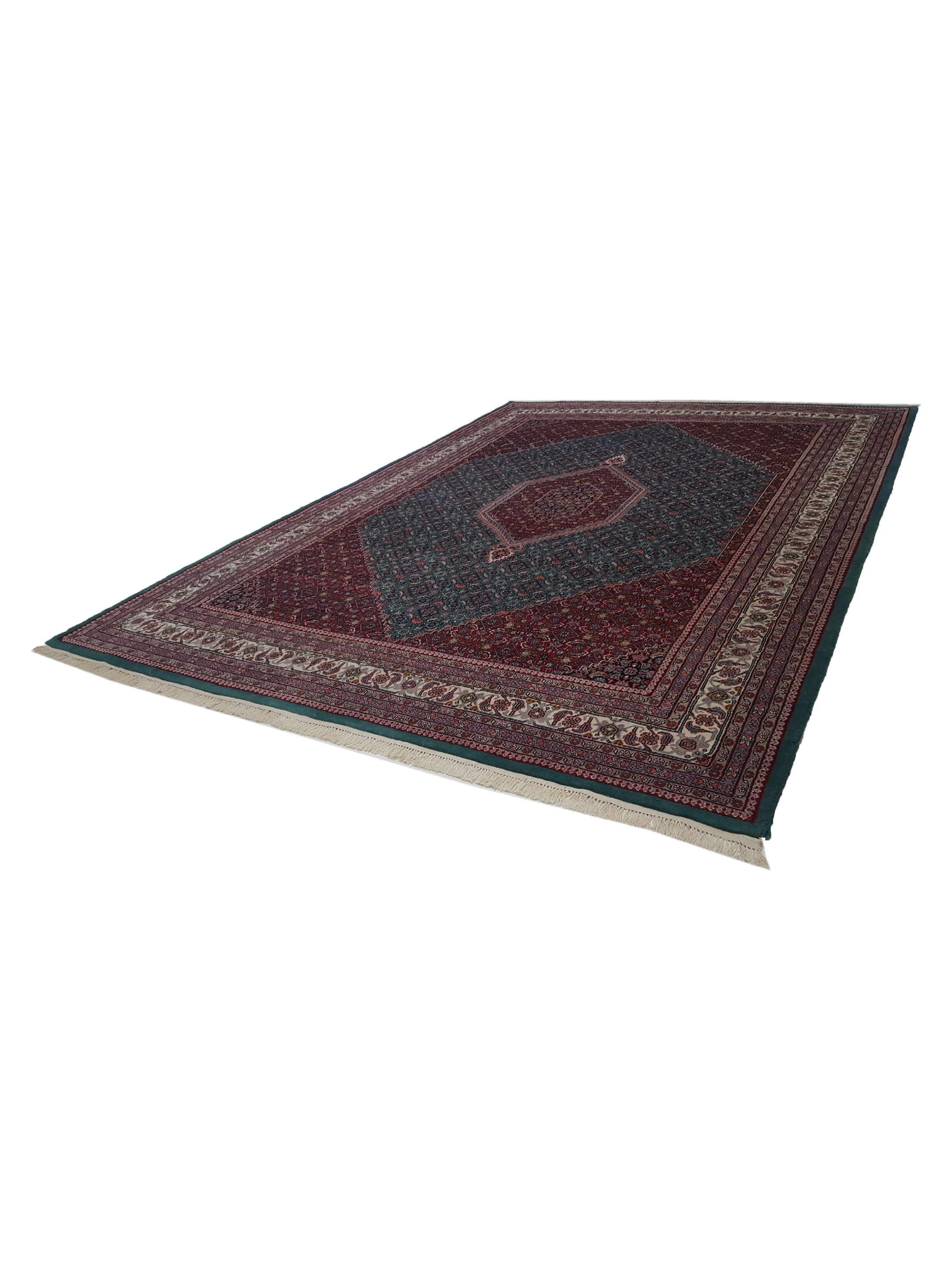 Mahi Bijar Hand Knotted Green 10x14 - Image 6 of 6
