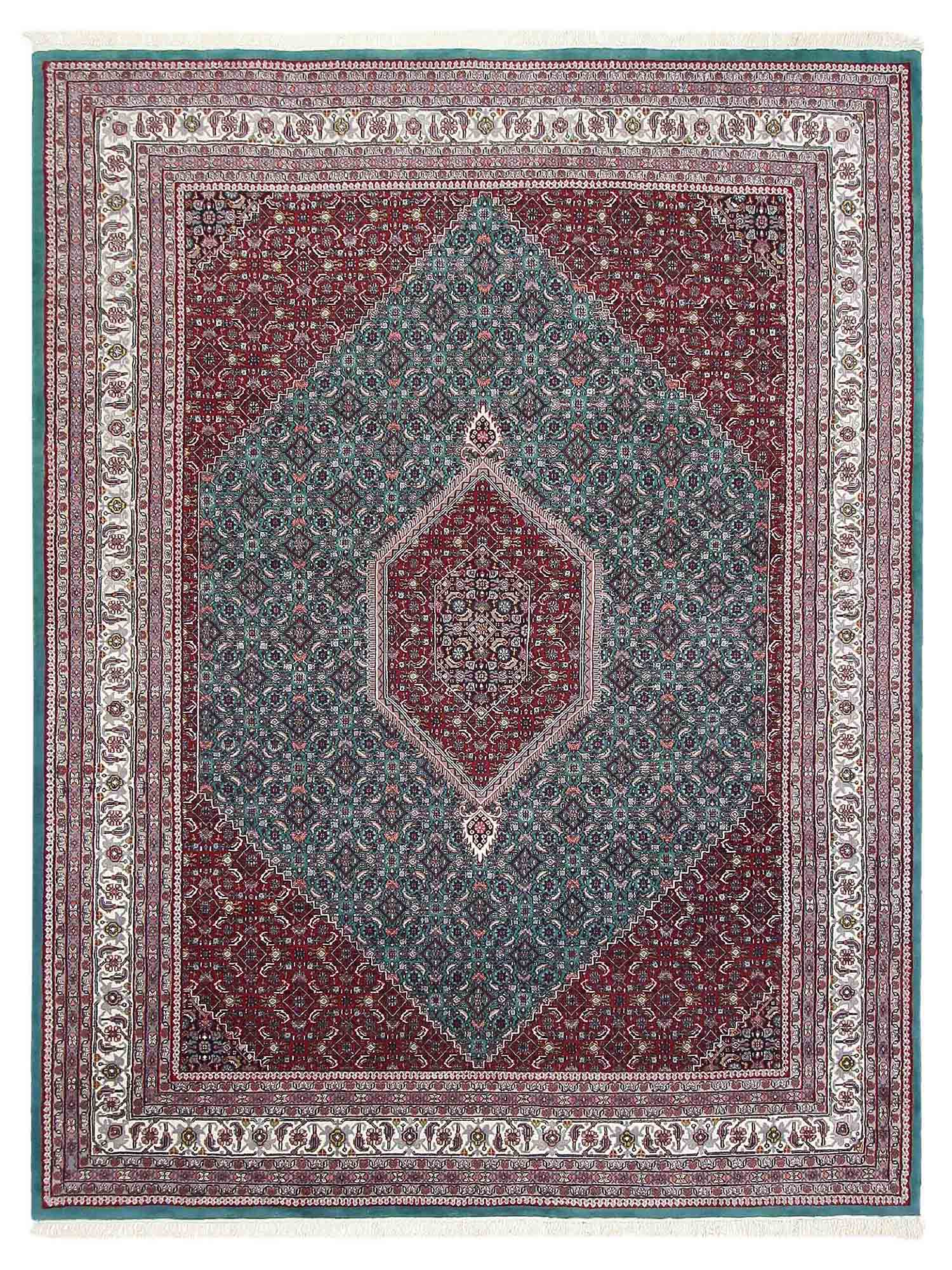 Mahi Bijar Hand Knotted Green 10x14