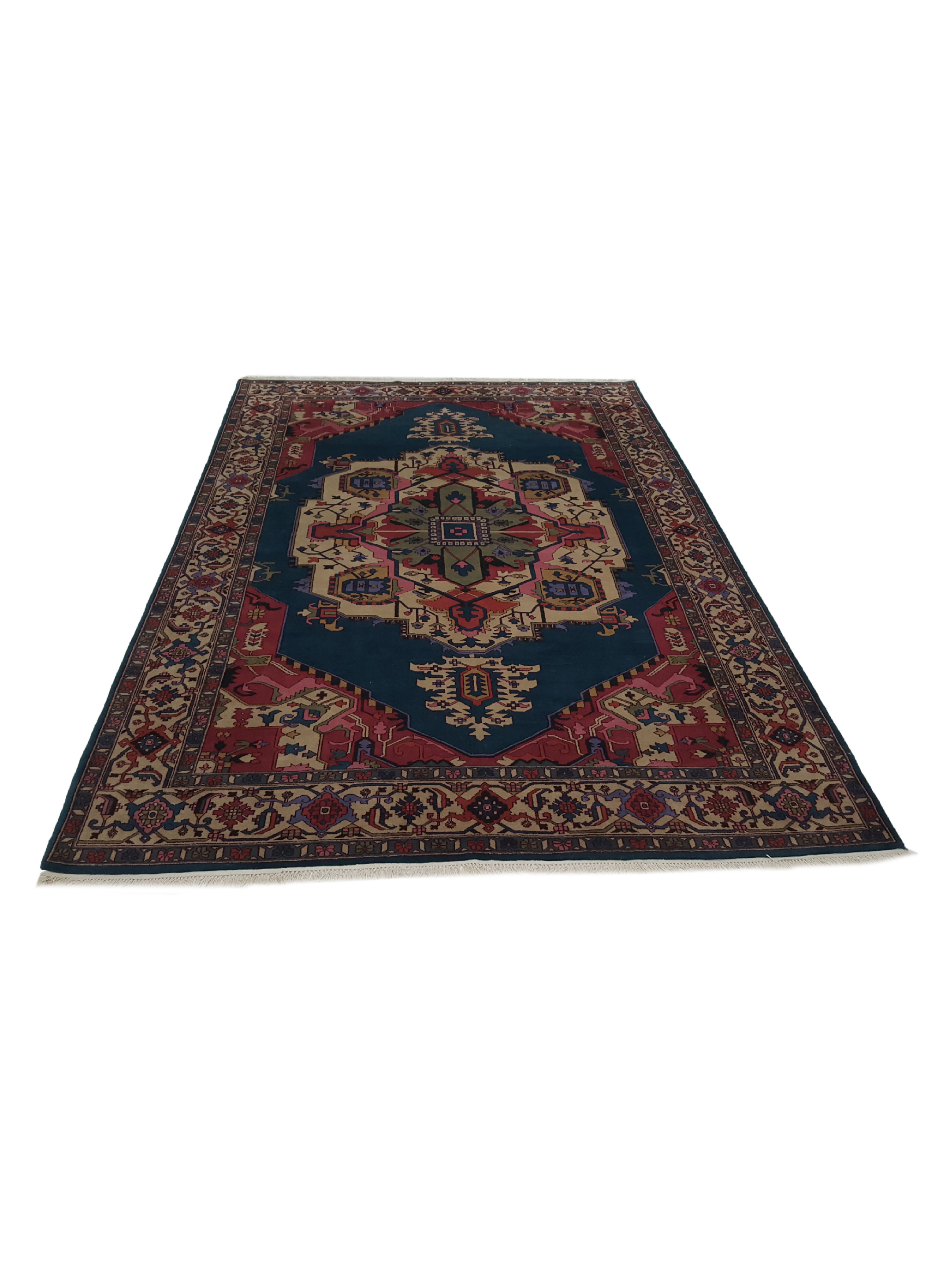 Turkestan Hand Knotted Green 10x14 - Image 2 of 6