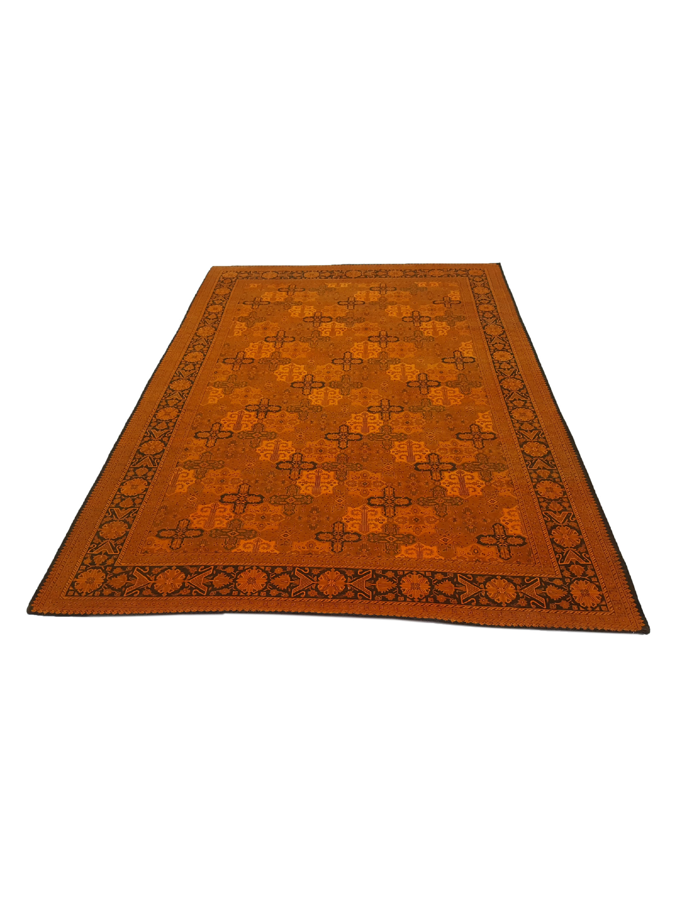 Jaipur Hand Knotted Orange 10x14 - Image 2 of 6